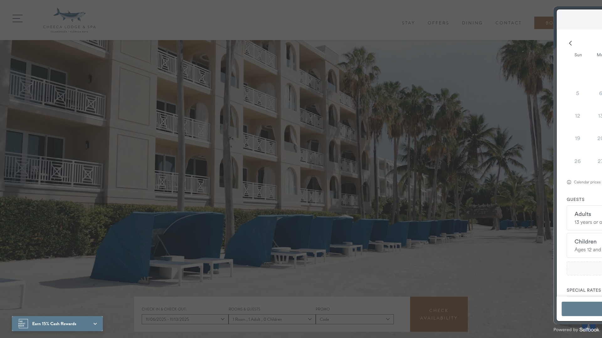 Screenshot of www.cheeca.com