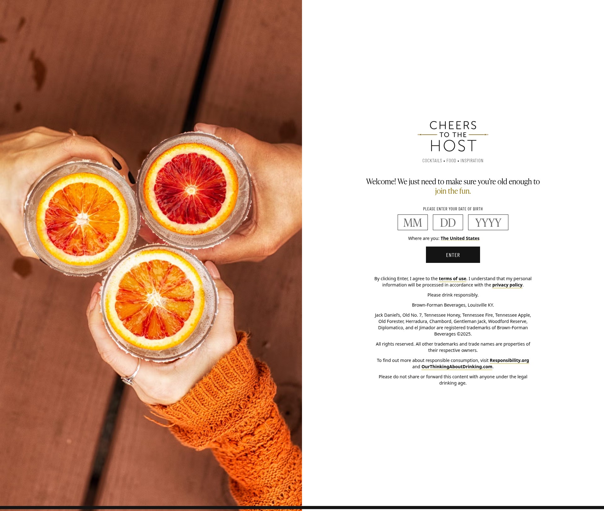 Screenshot of www.cheerstothehost.com