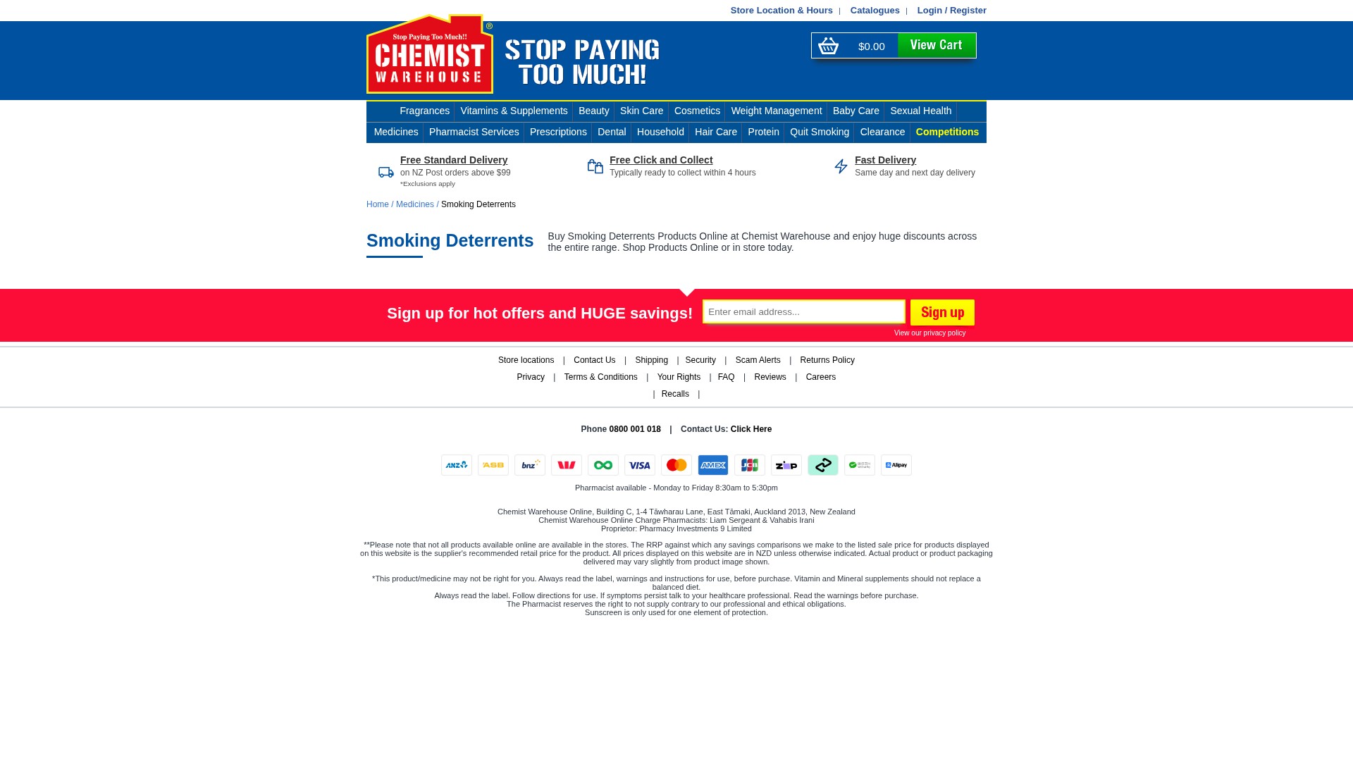 Screenshot of www.chemistwarehouse.co.nz