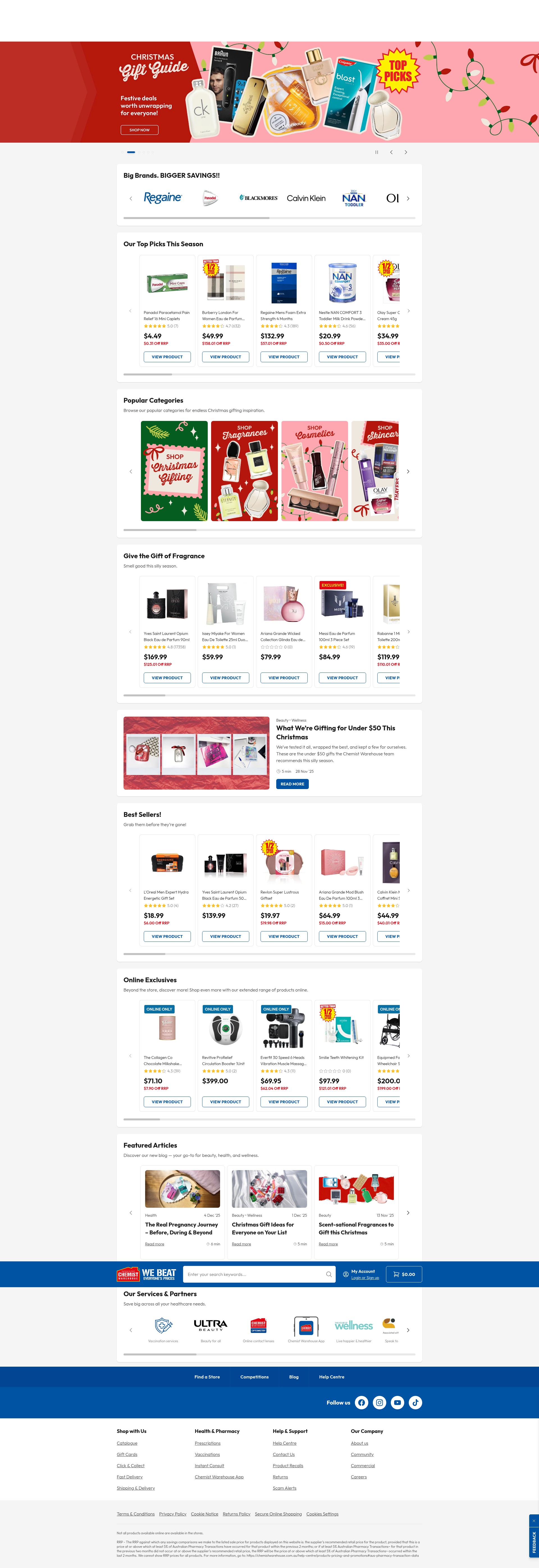 Screenshot of www.chemistwarehouse.com.au