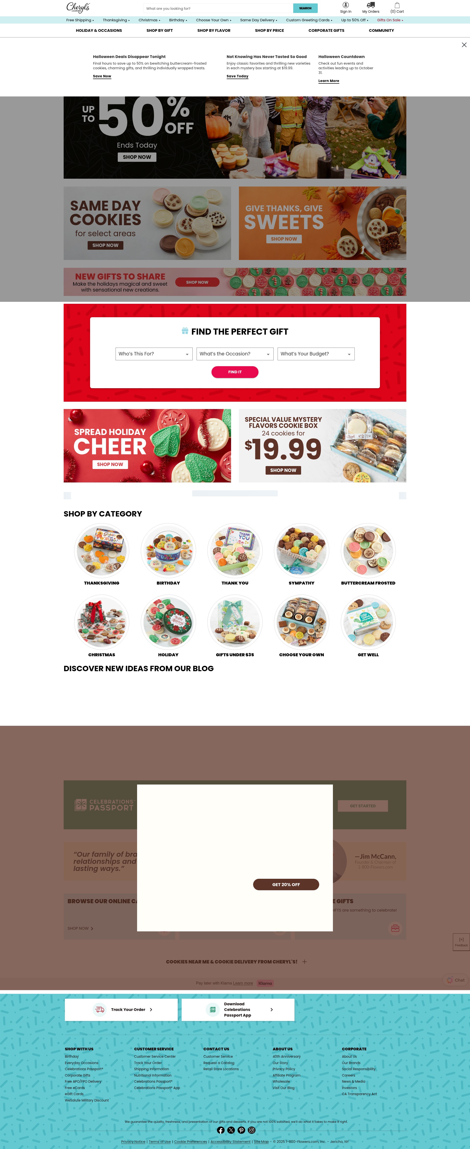 Screenshot of www.cheryls.com
