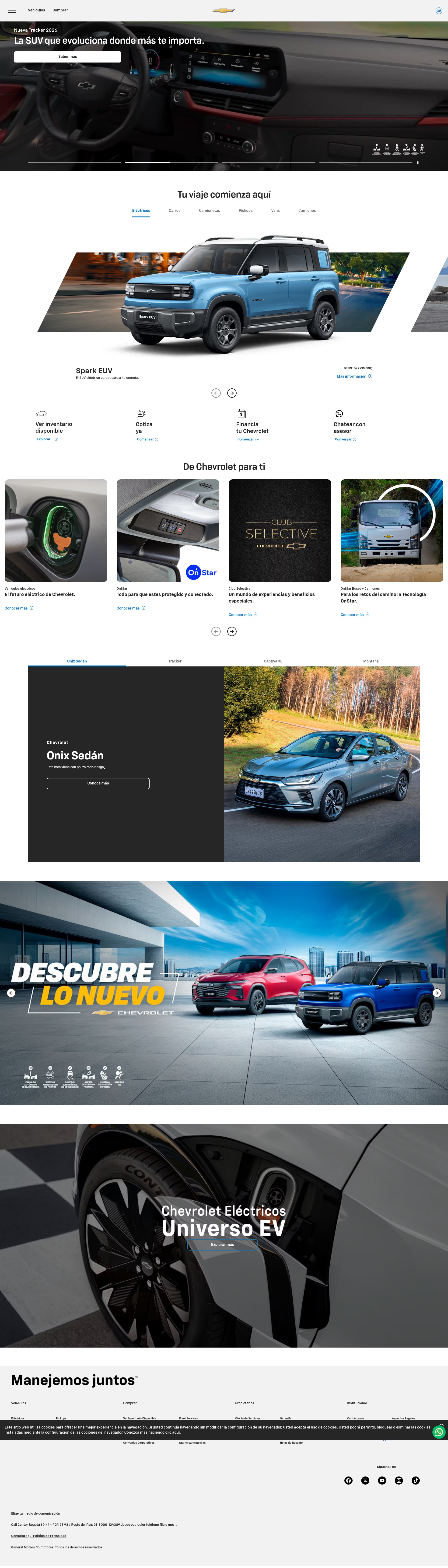 Screenshot of www.chevrolet.com.co