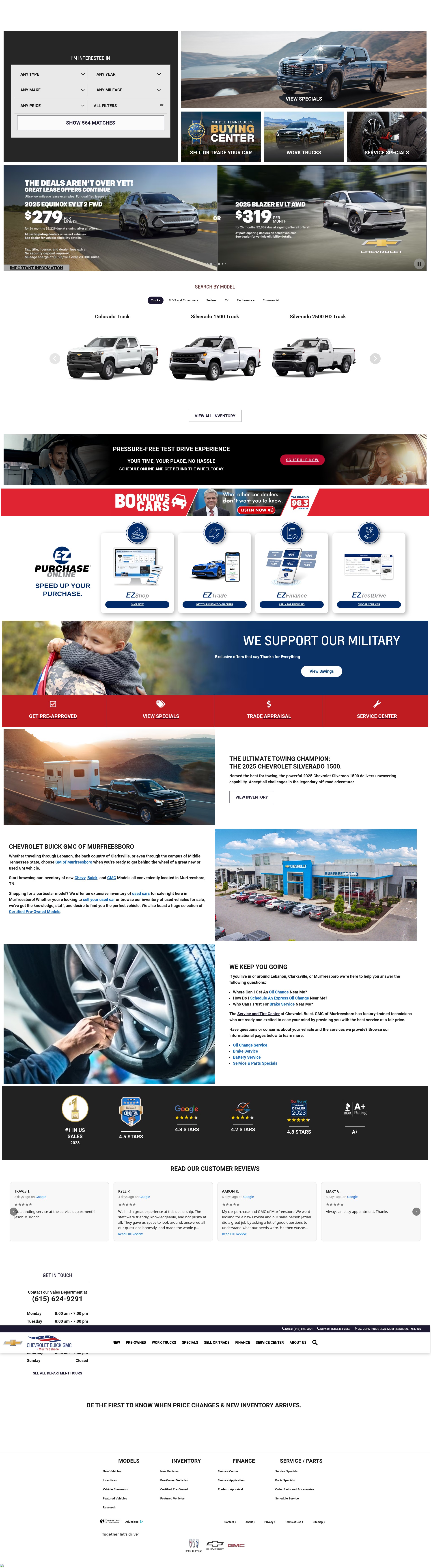 Screenshot of www.chevroletbuickgmcofmurfreesboro.com