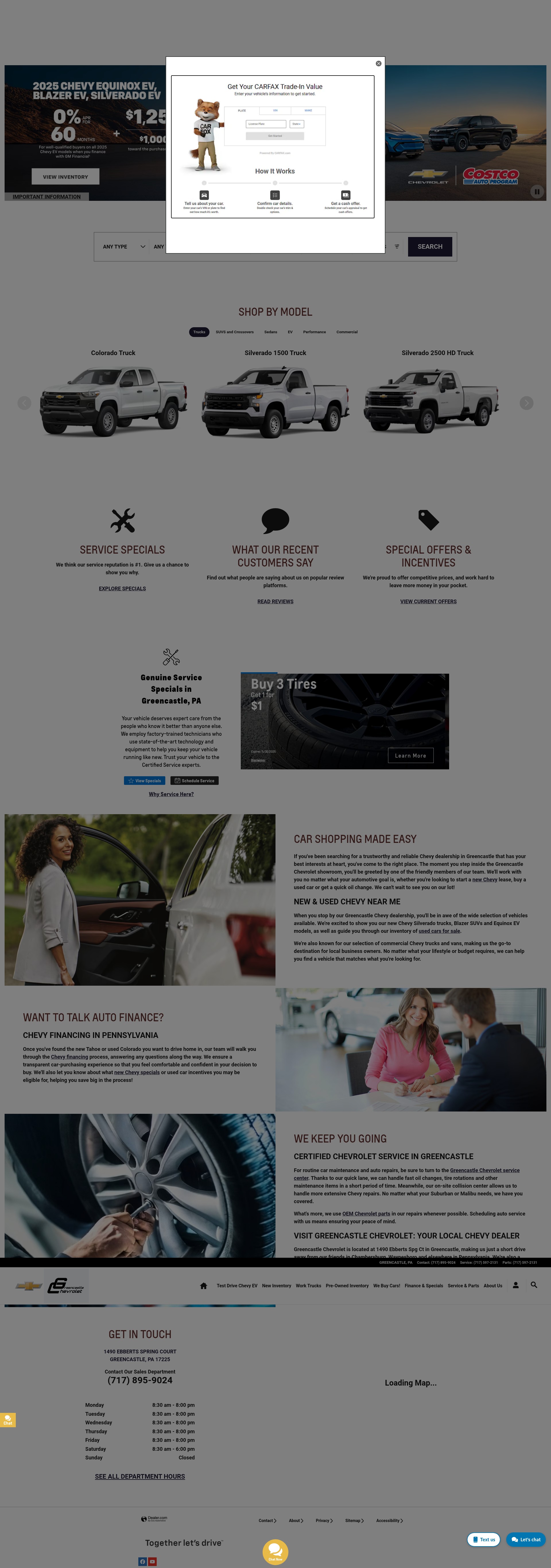 Screenshot of www.chevroletofgreencastle.com