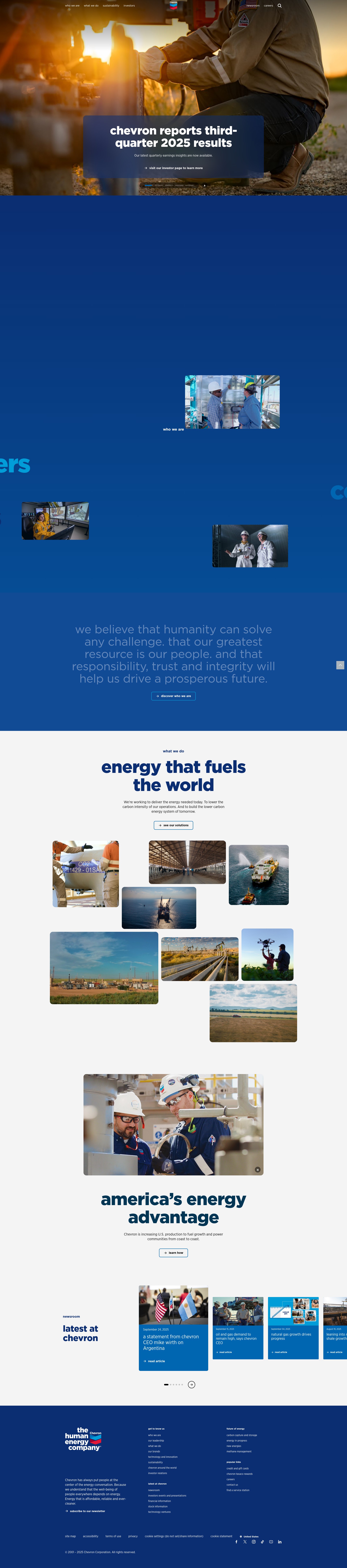 Screenshot of www.chevron.com