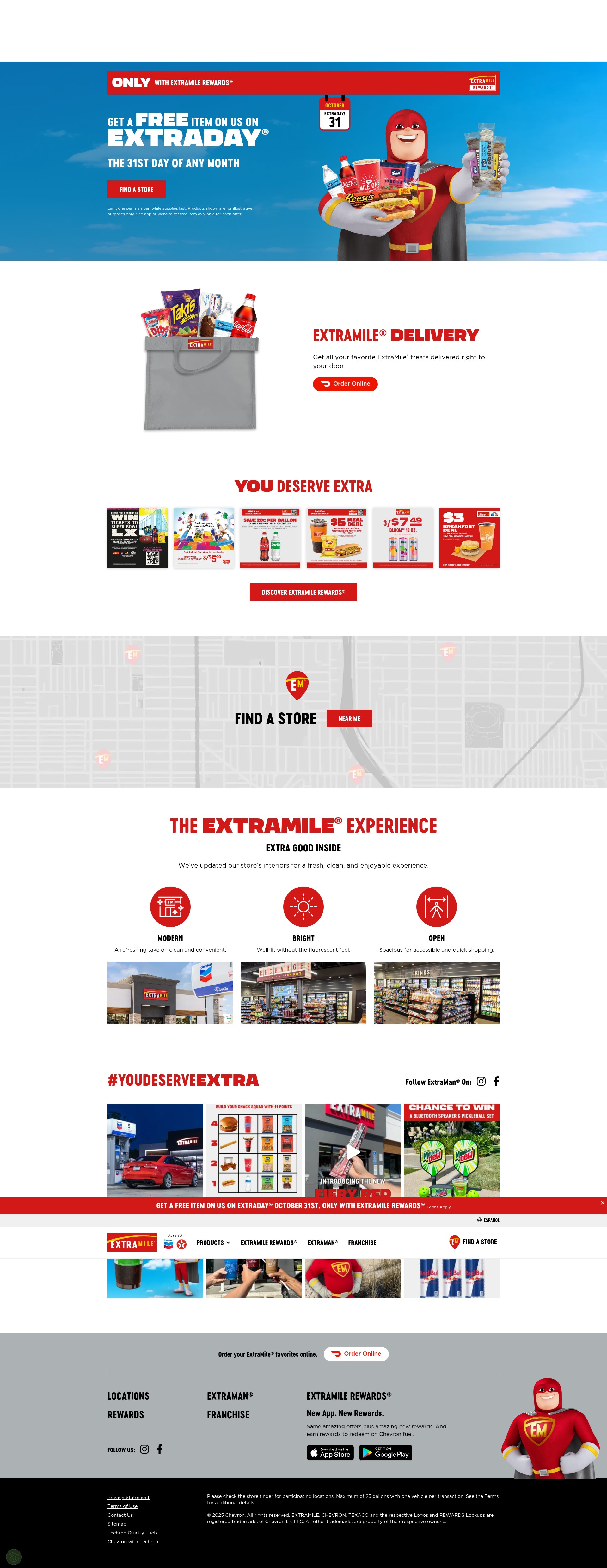 Screenshot of www.chevronextramile.com