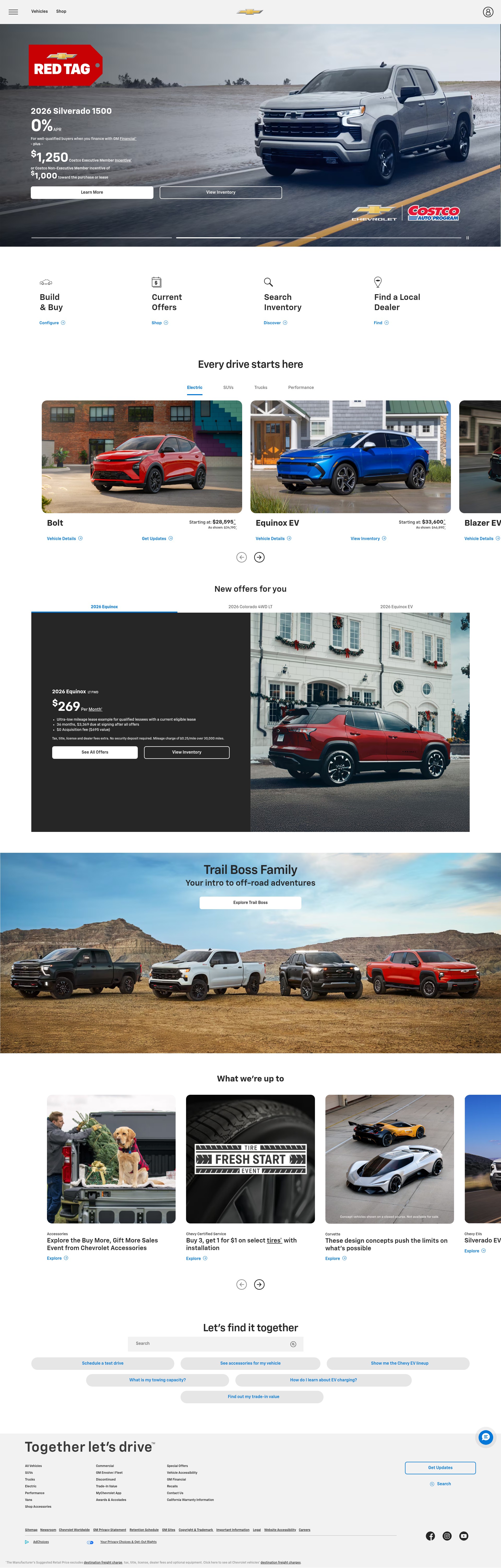 Screenshot of www.chevy.com