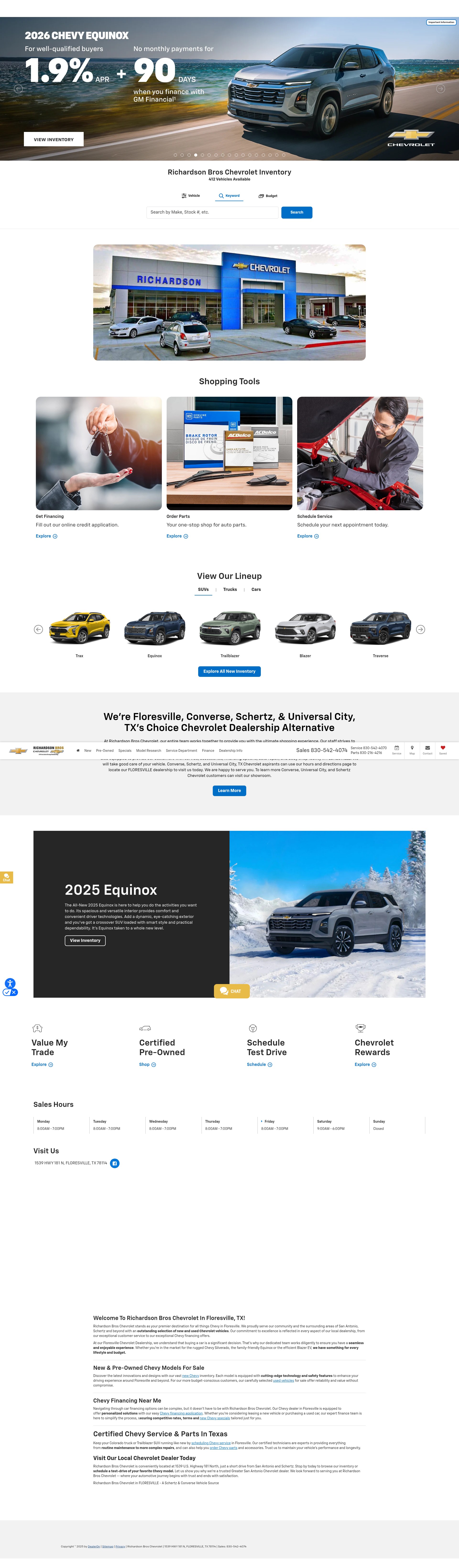 Screenshot of www.chevydeal.com