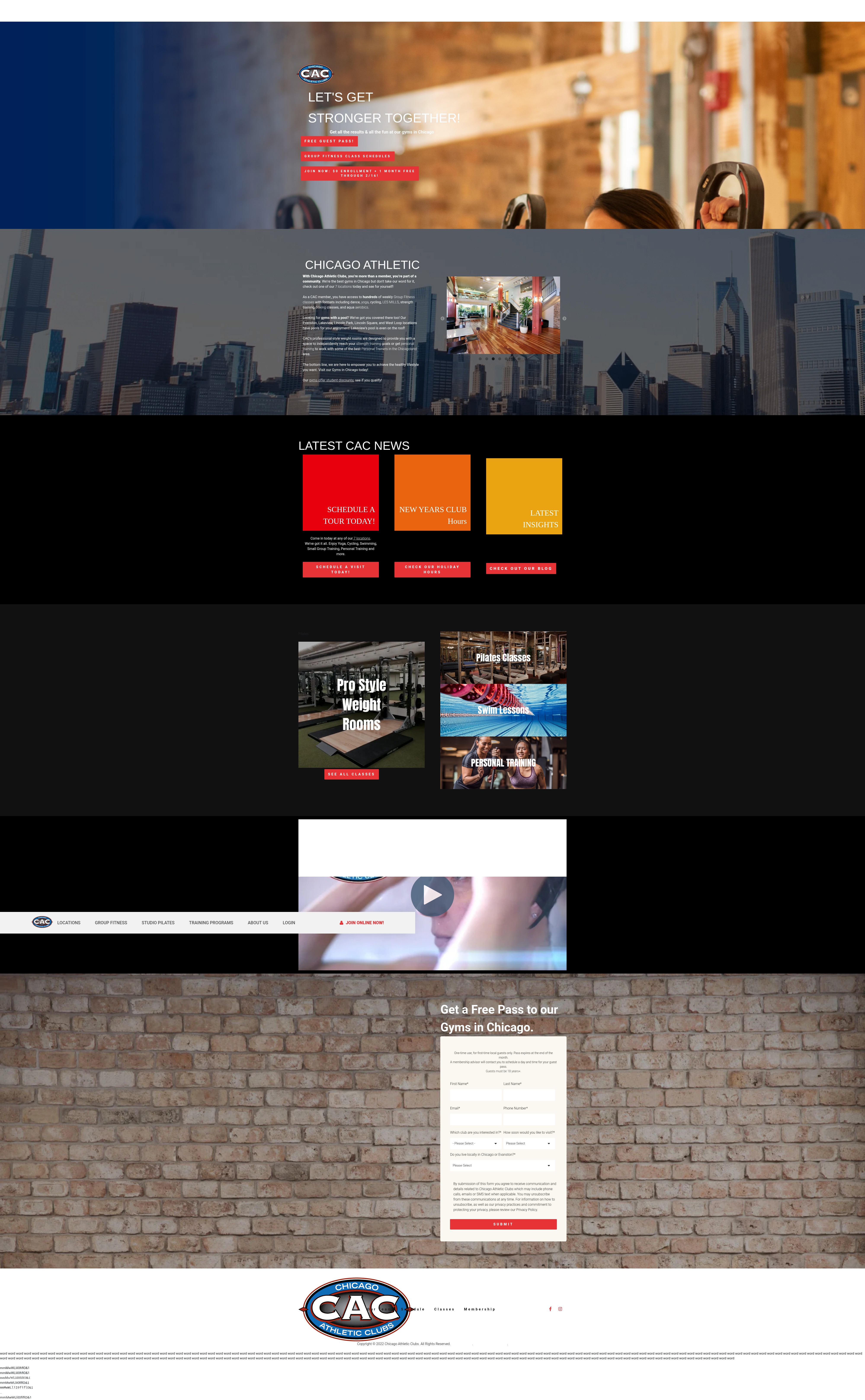 Screenshot of www.chicagoathleticclubs.com