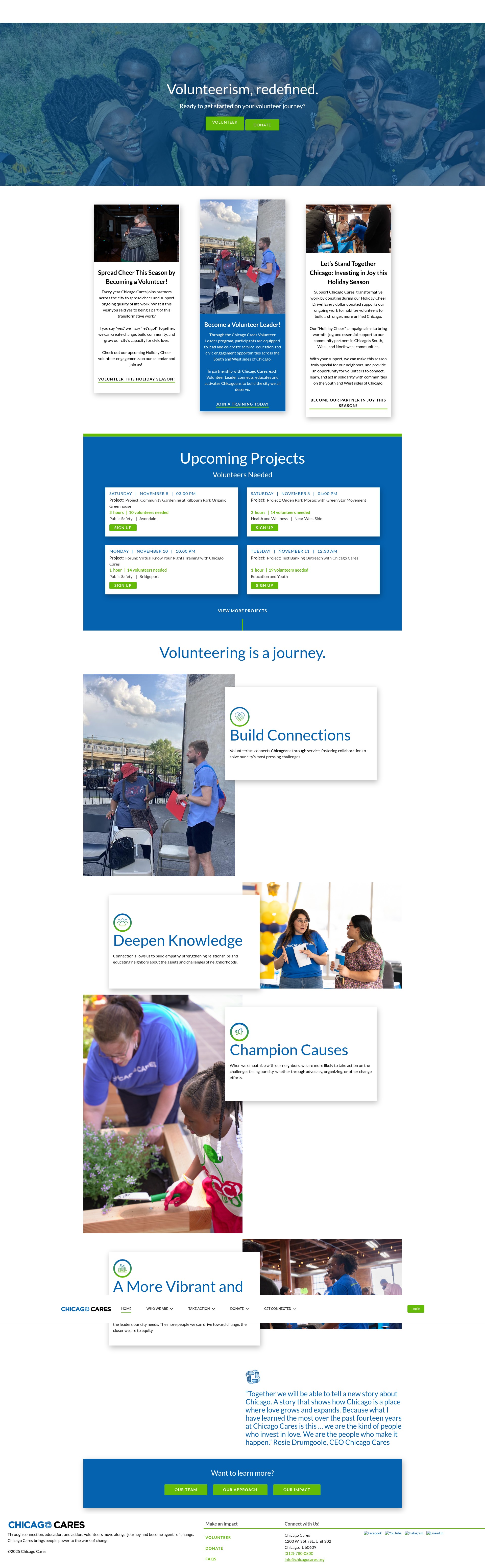Screenshot of www.chicagocares.org