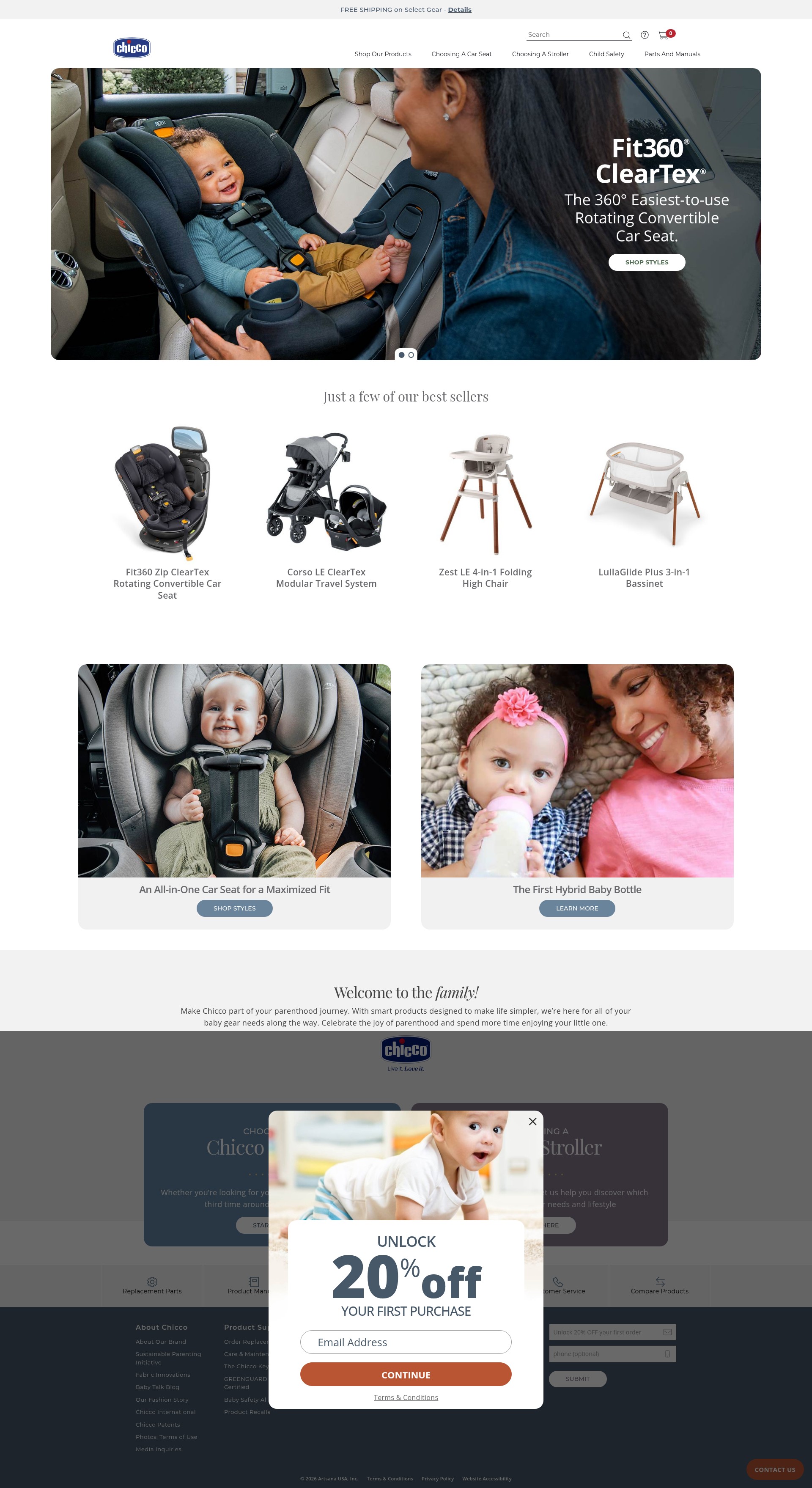 Screenshot of www.chiccousa.com
