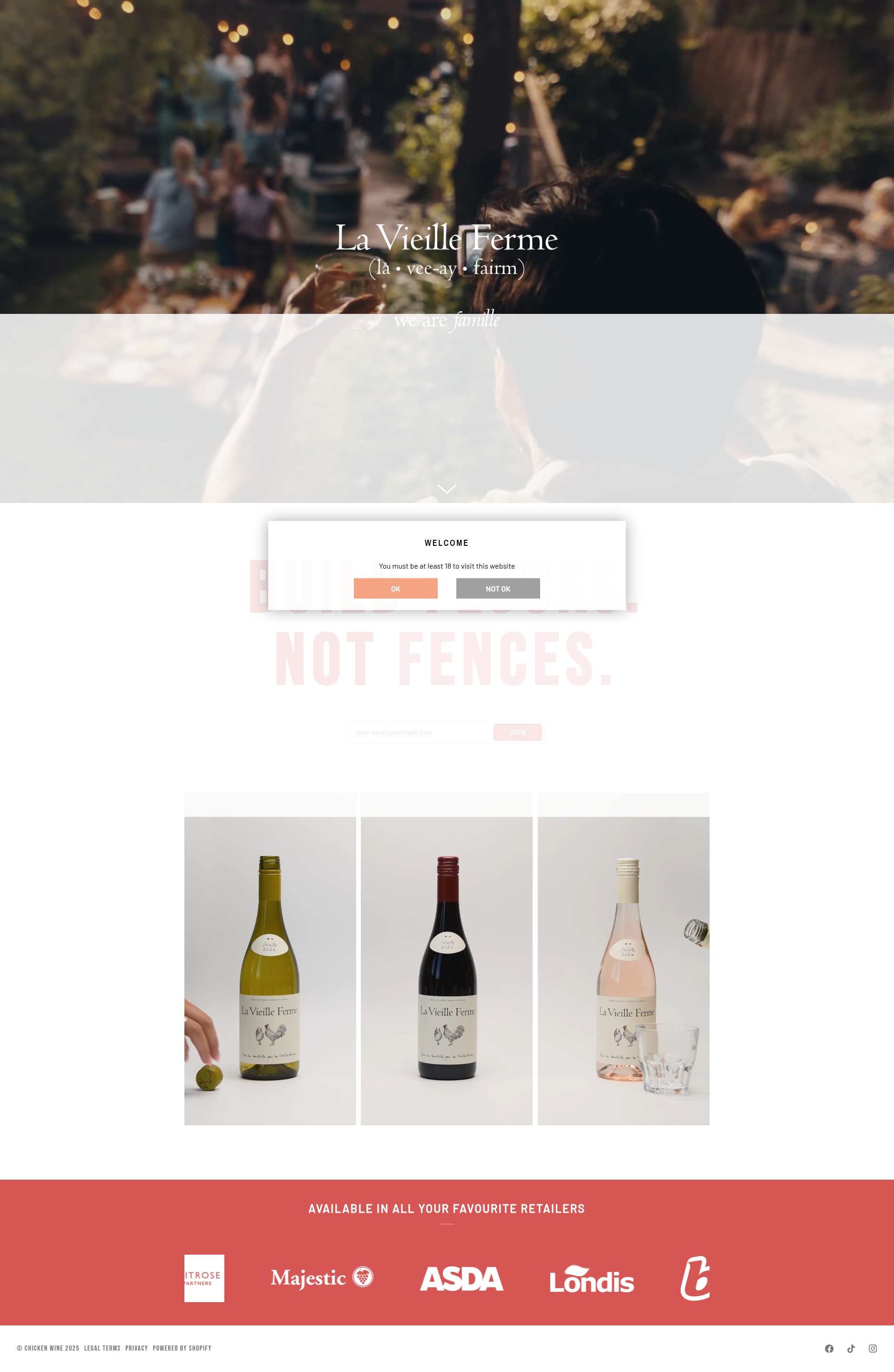 Screenshot of www.chickenwine.com