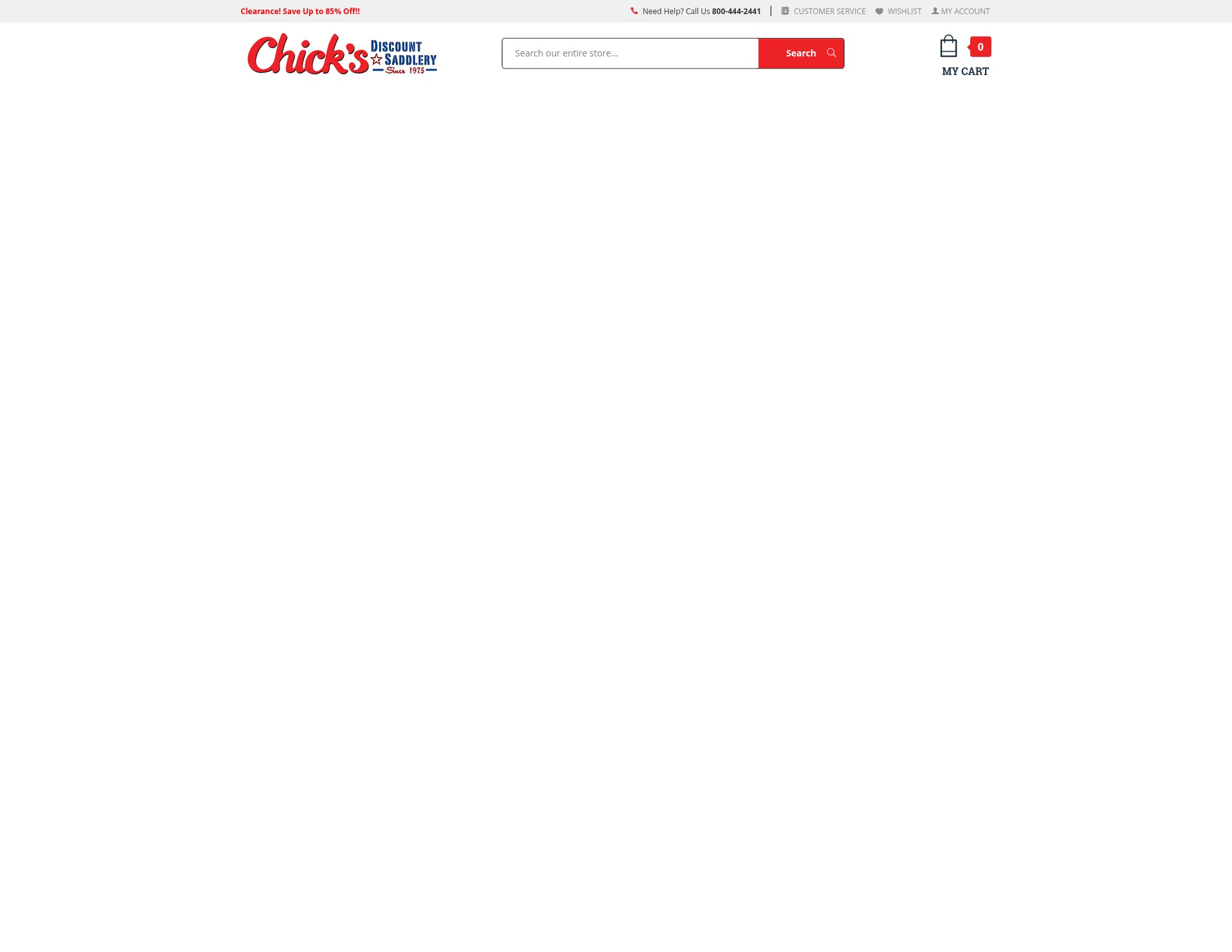 Screenshot of www.chicksaddlery.com