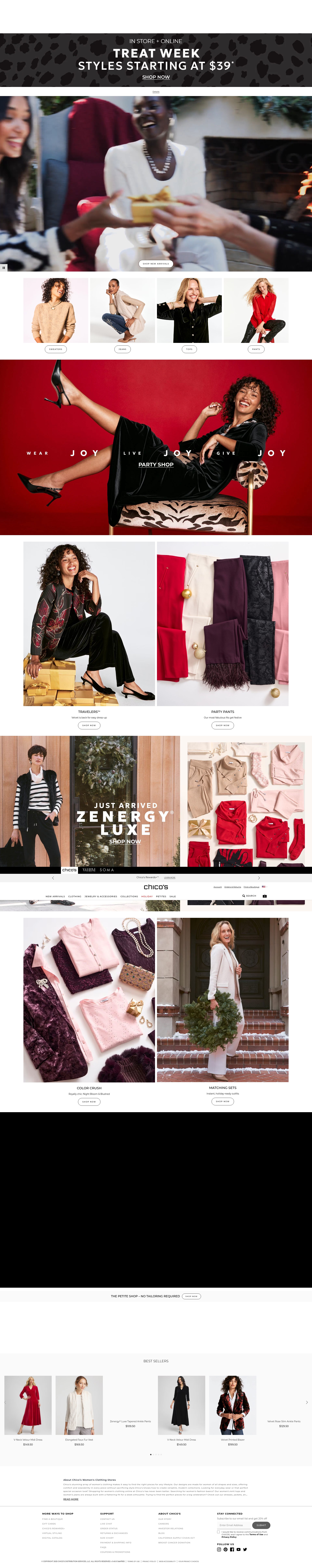 Screenshot of www.chicos.com