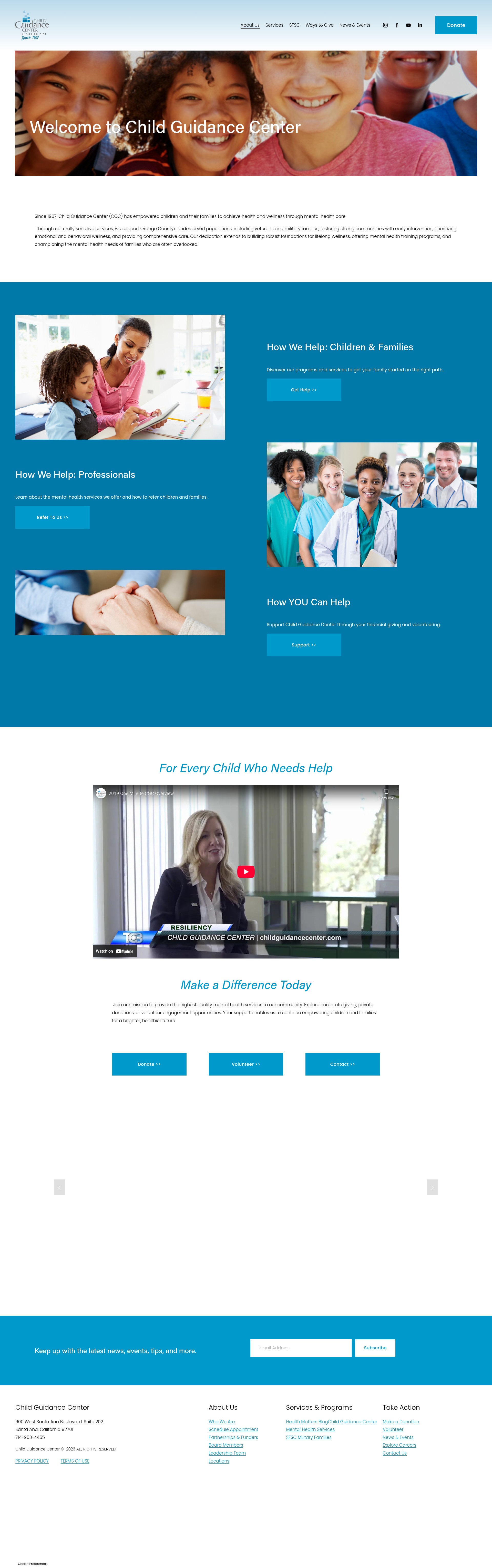 Screenshot of www.childguidancecenteroc.org