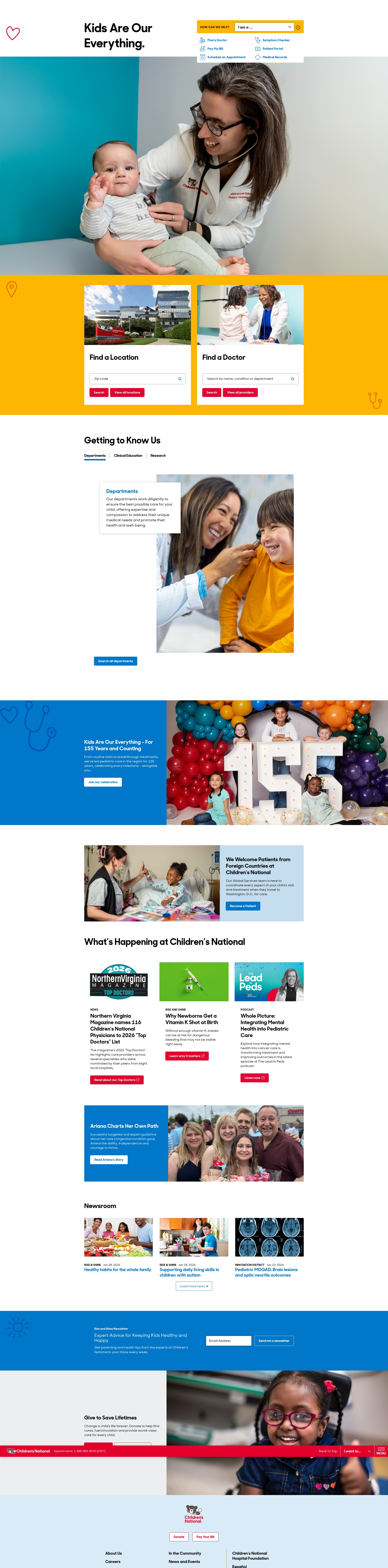 Screenshot of www.childrensnational.org