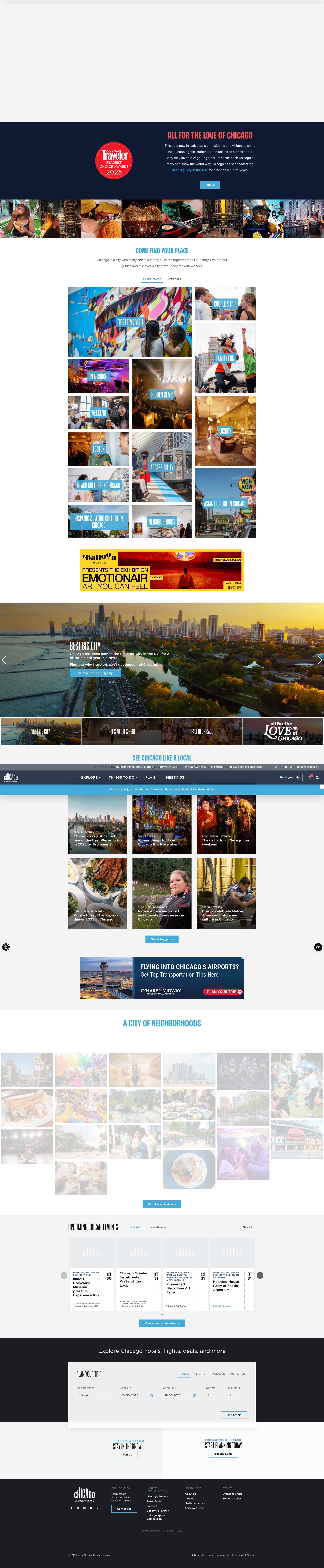 Screenshot of www.choosechicago.com