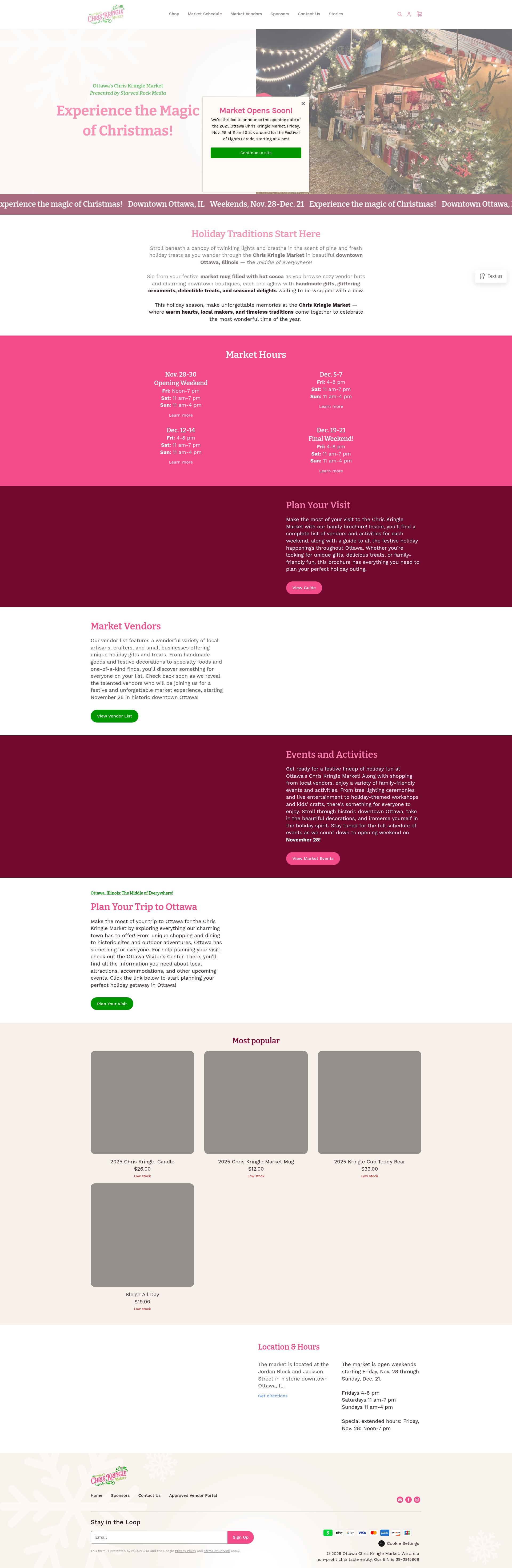 Screenshot of www.chriskringlemarket.com