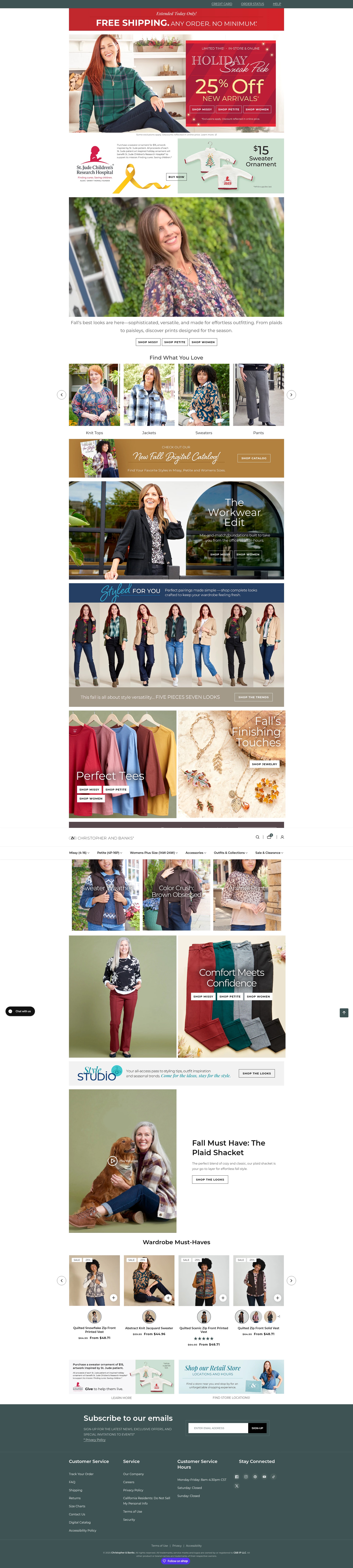 Screenshot of www.christopherandbanks.com