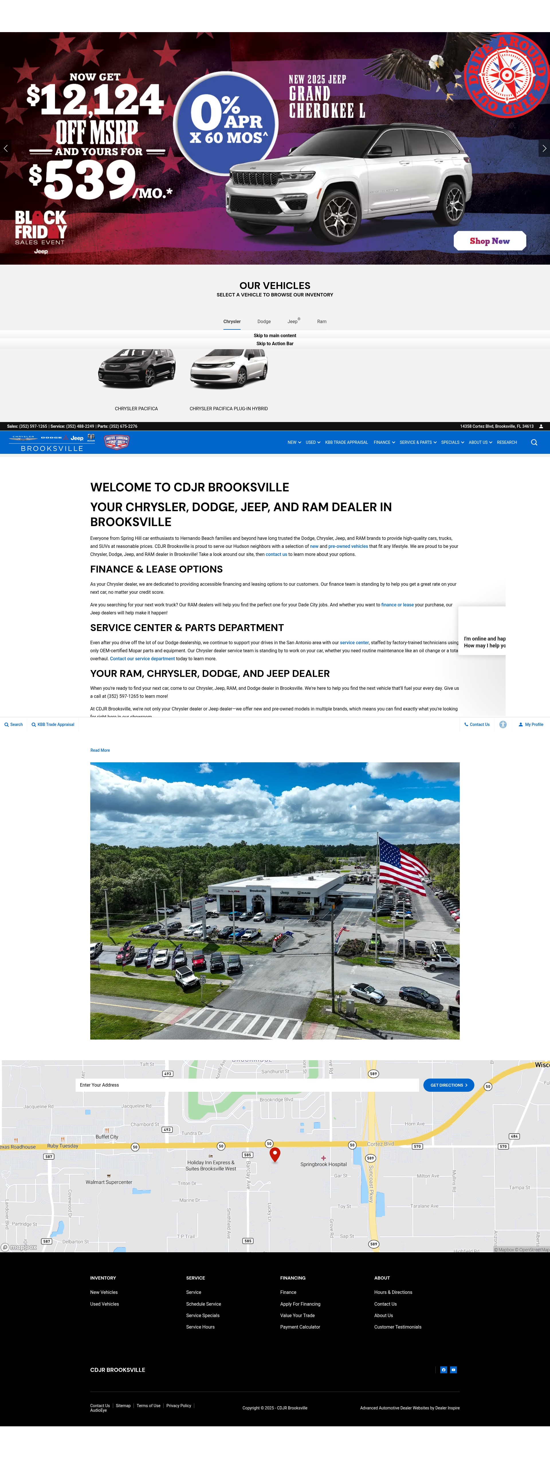 Screenshot of www.chryslerdodgejeeprambrooksville.com