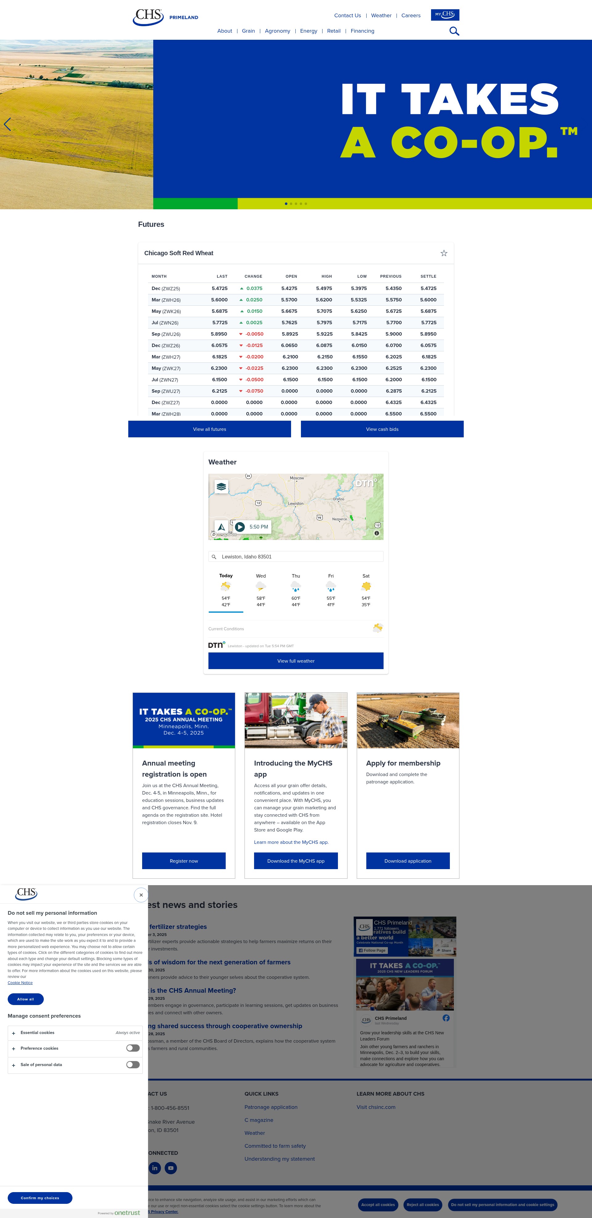 Screenshot of www.chsprimeland.com
