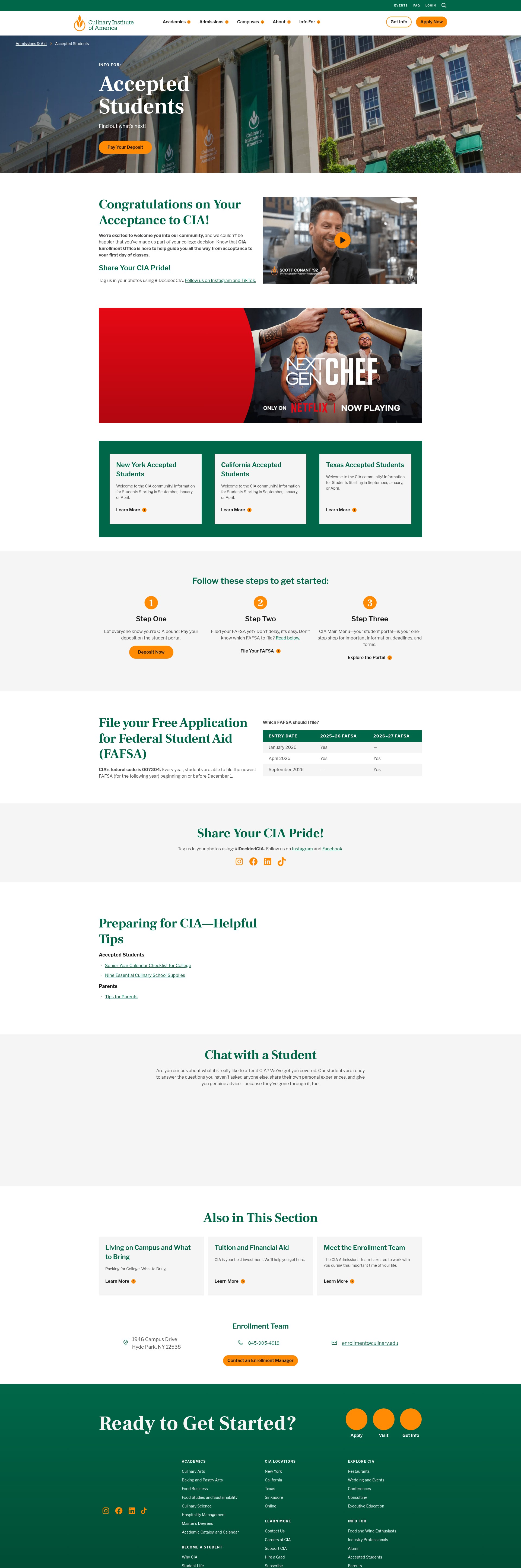 Screenshot of www.ciachef.edu