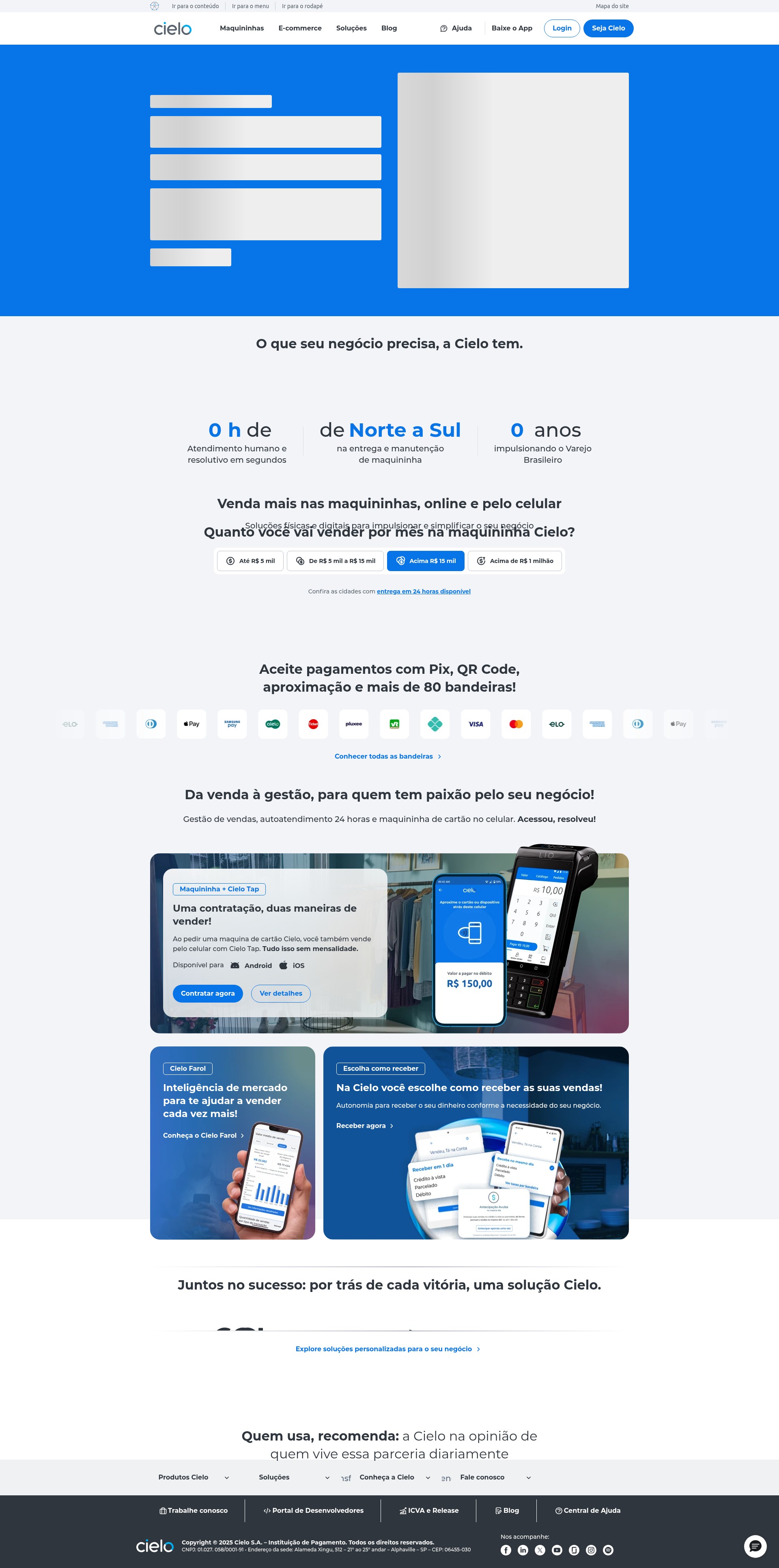 Screenshot of www.cielo.com.br