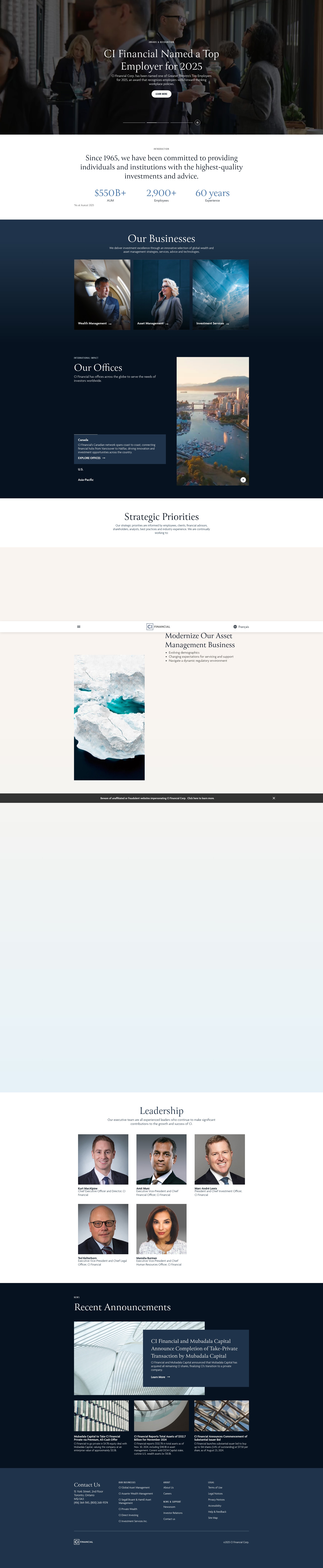 Screenshot of www.cifinancial.com