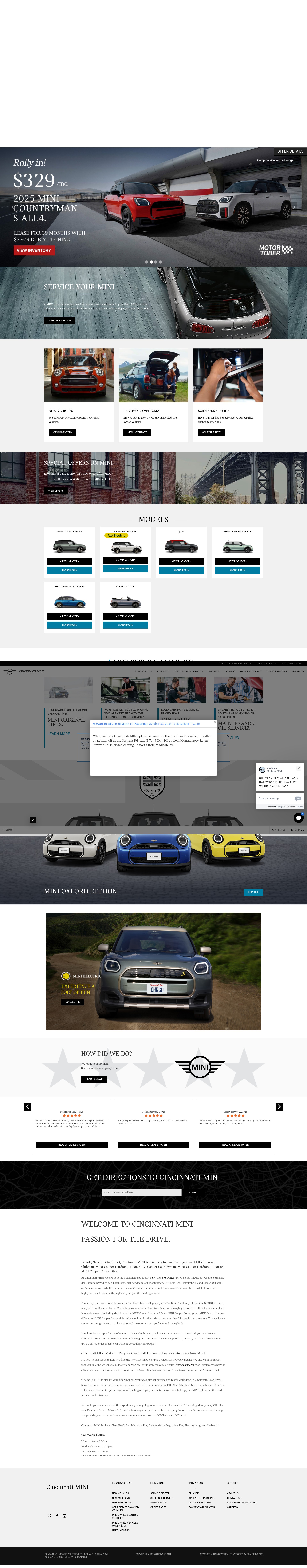Screenshot of www.cincinnatimini.com