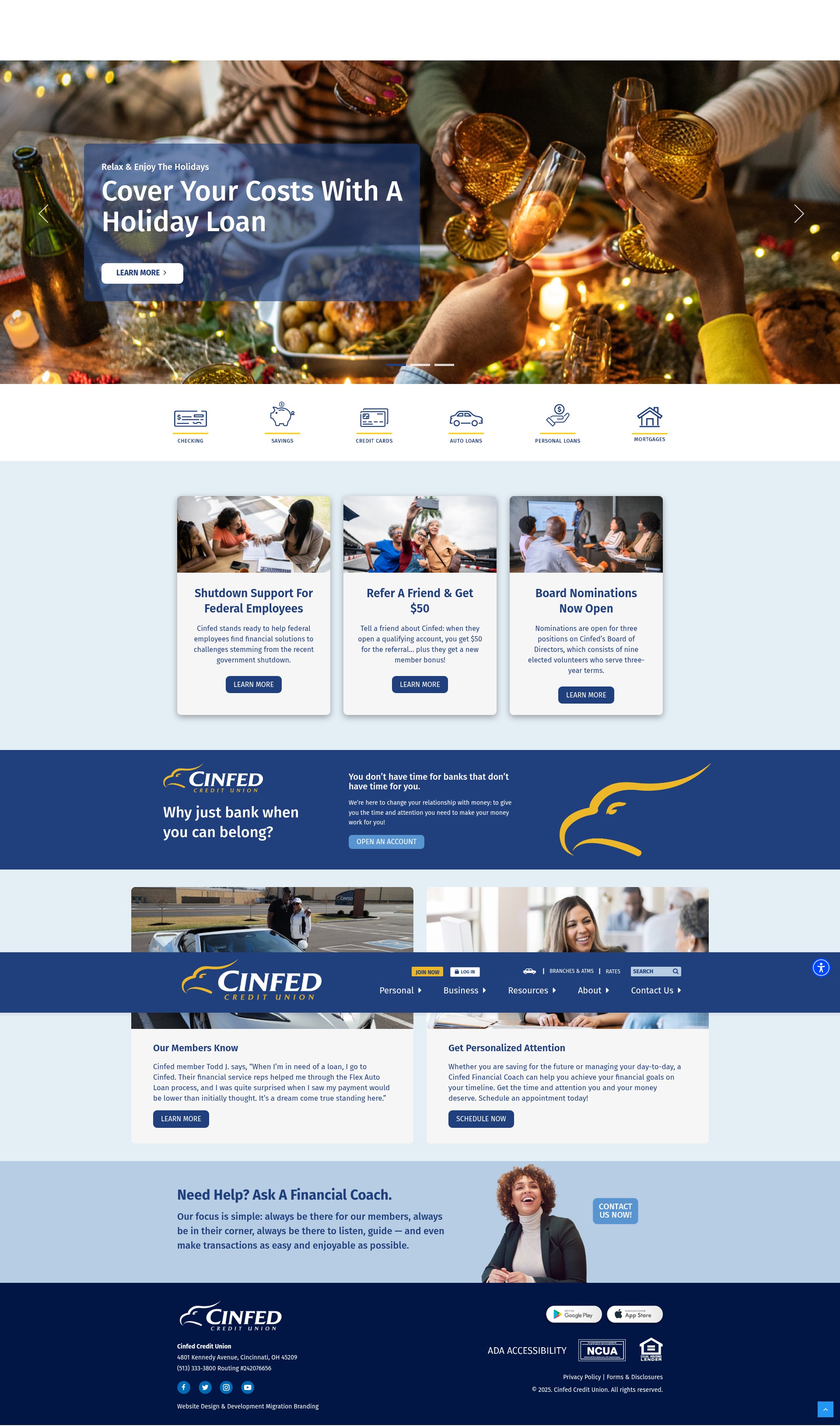 Screenshot of www.cinfed.com