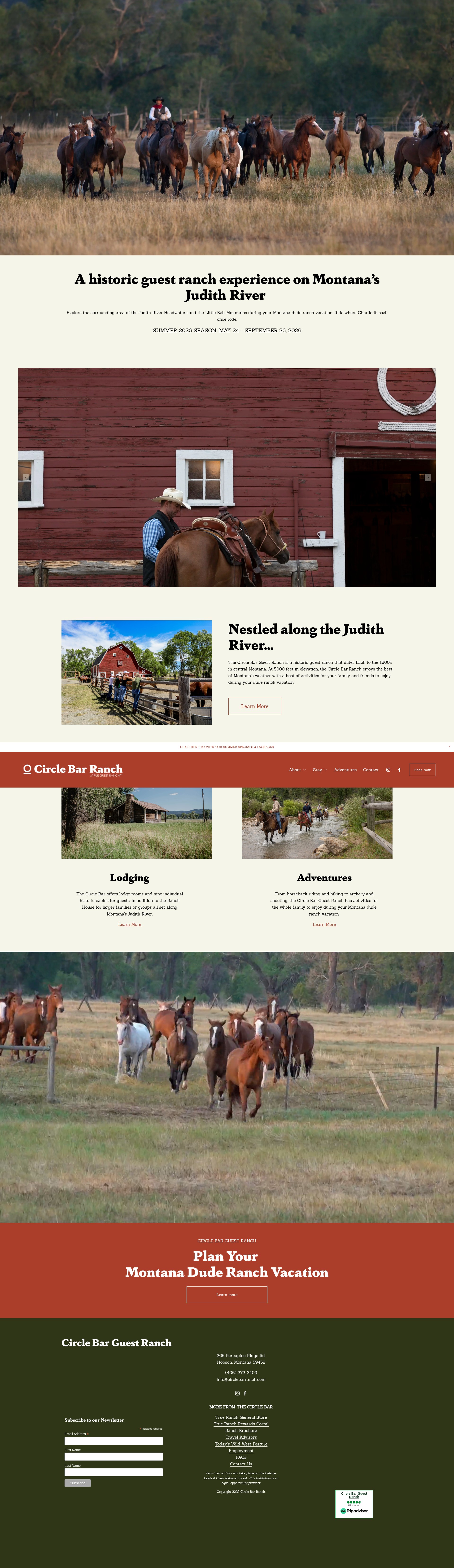 Screenshot of www.circlebarranch.com