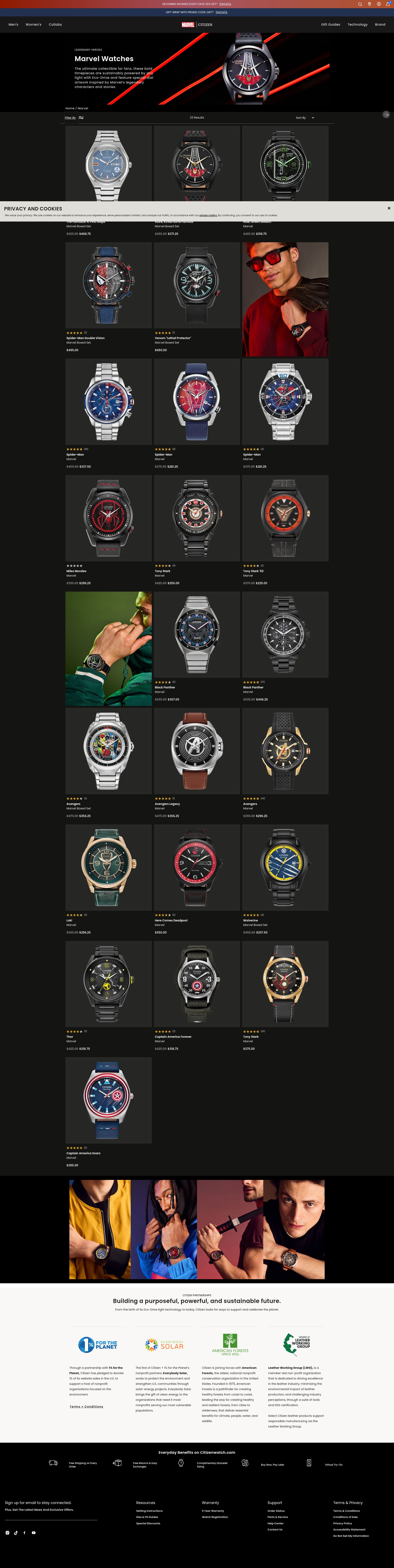 Screenshot of www.citizenwatch.com