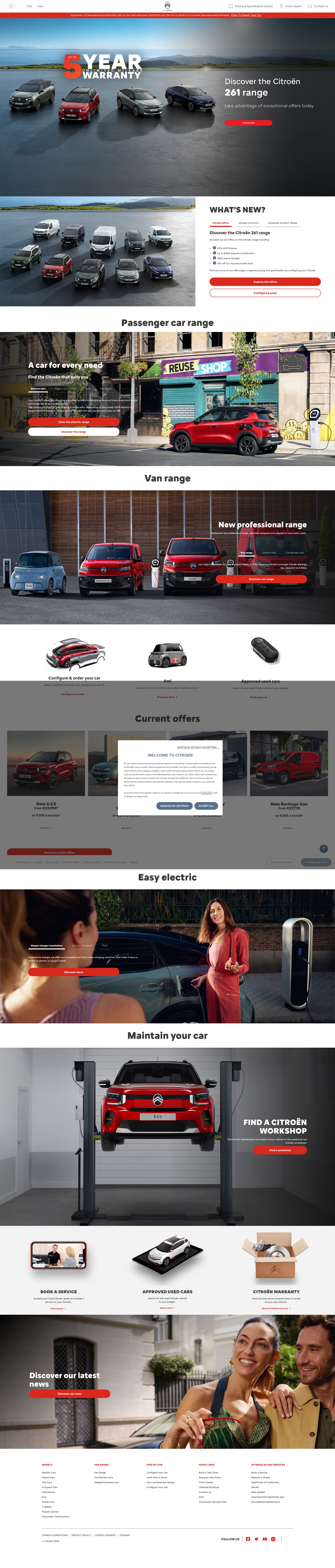 Screenshot of www.citroen.ie