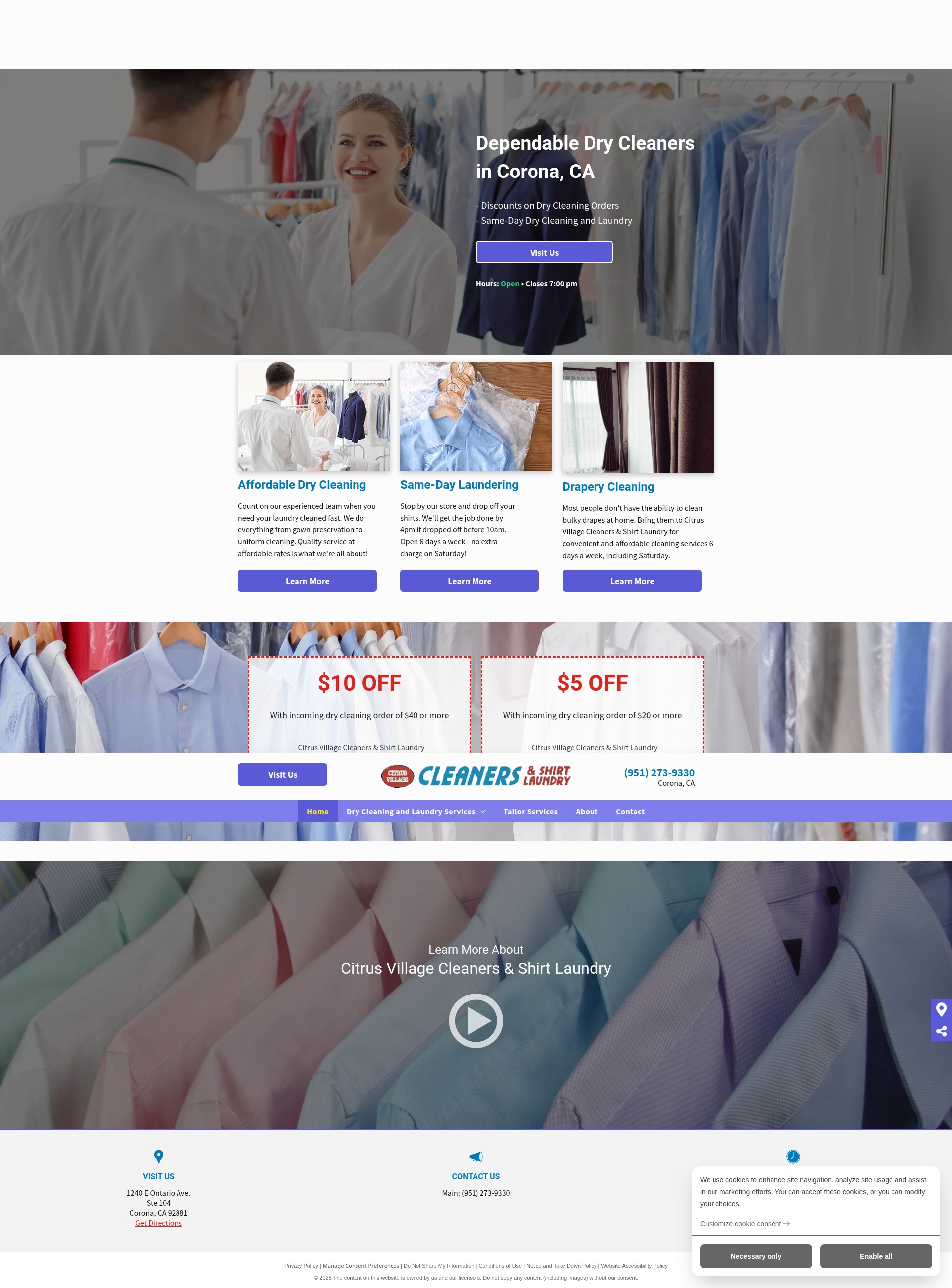 Screenshot of www.citrusvillagecleaners.com