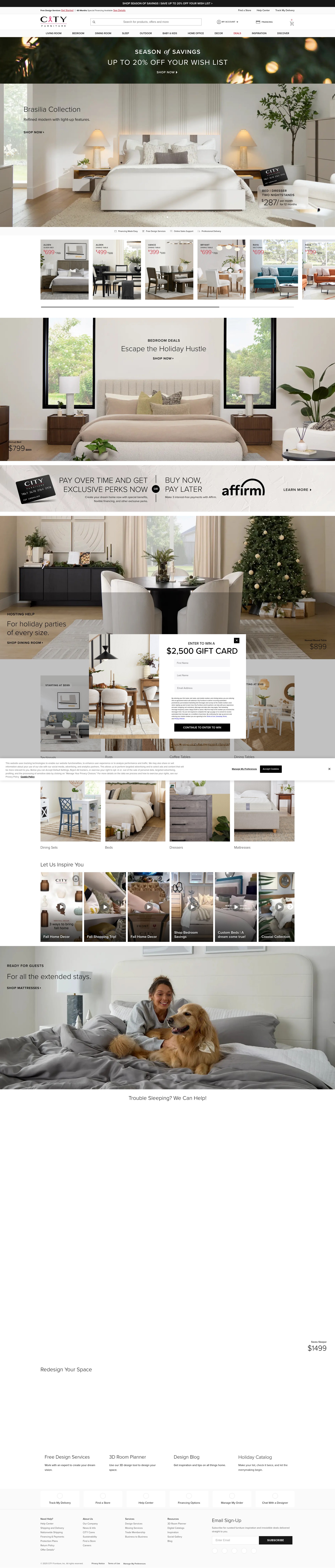 Screenshot of www.cityfurniture.com