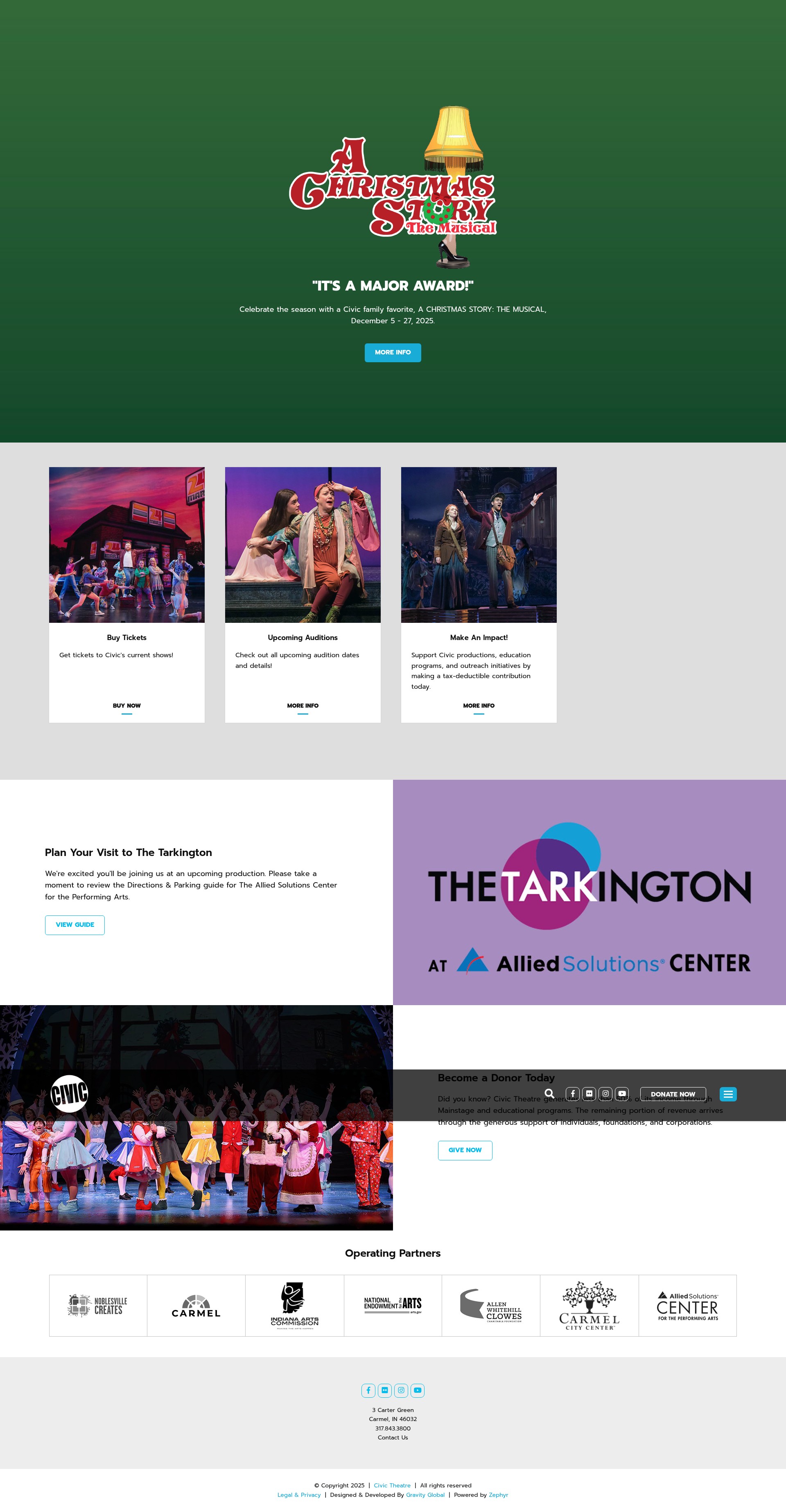 Screenshot of www.civictheatre.org
