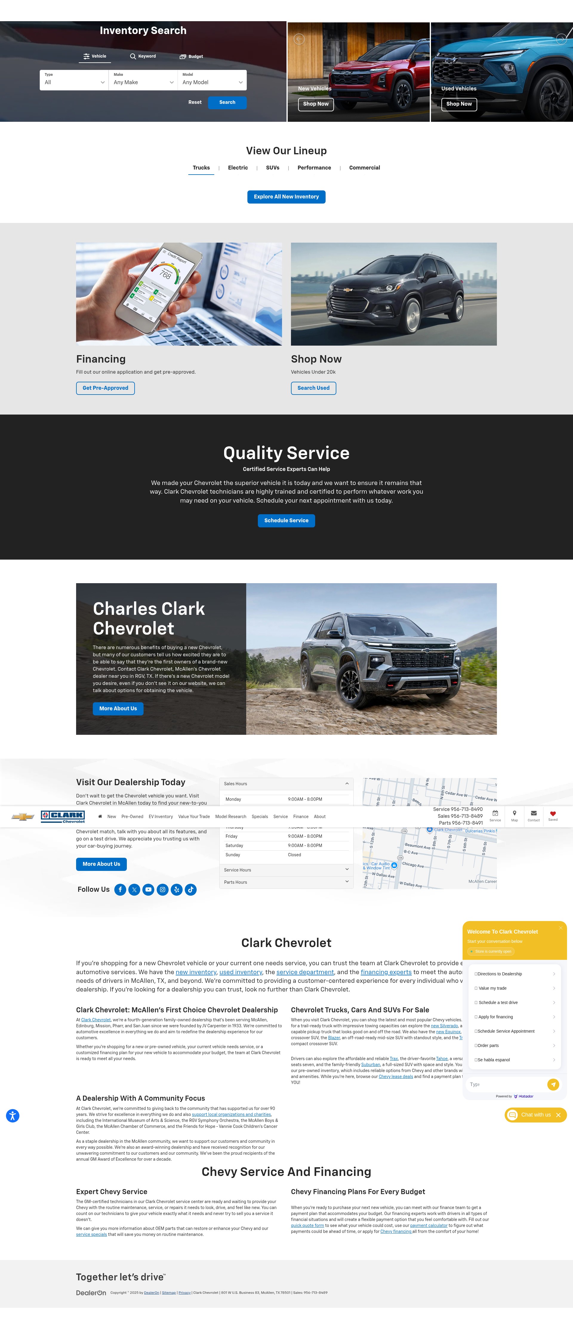 Screenshot of www.clarkchevrolet.com