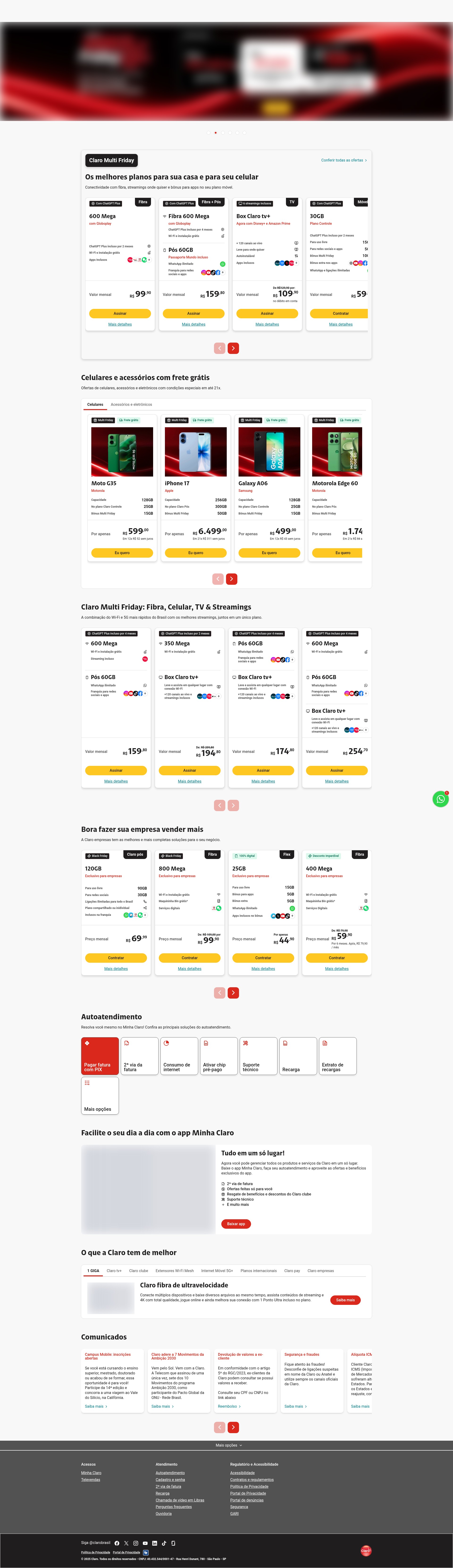 Screenshot of www.claro.com.br