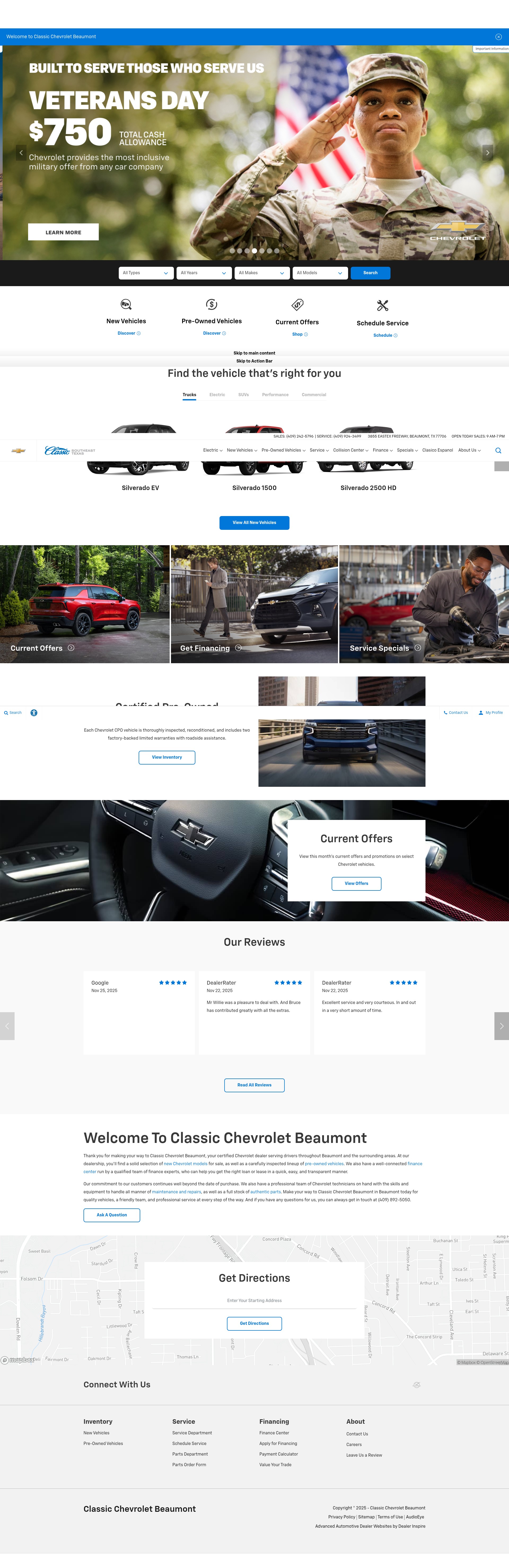 Screenshot of www.classicbeaumont.com