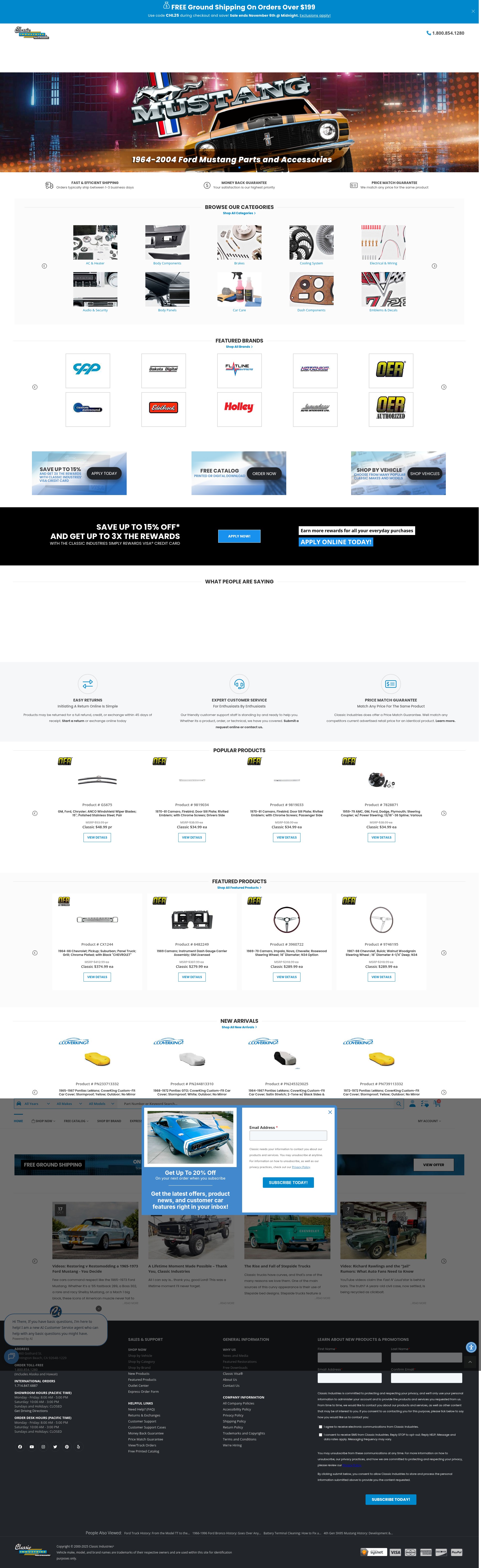 Screenshot of www.classicindustries.com