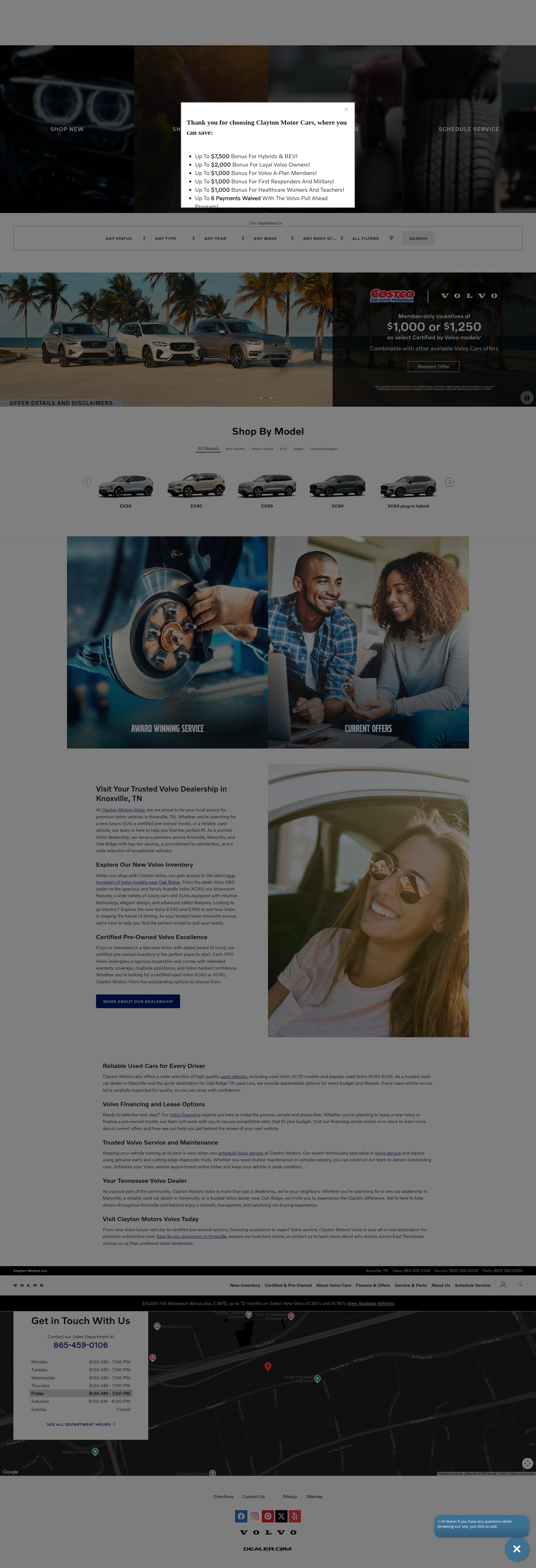 Screenshot of www.claytonvolvo.com