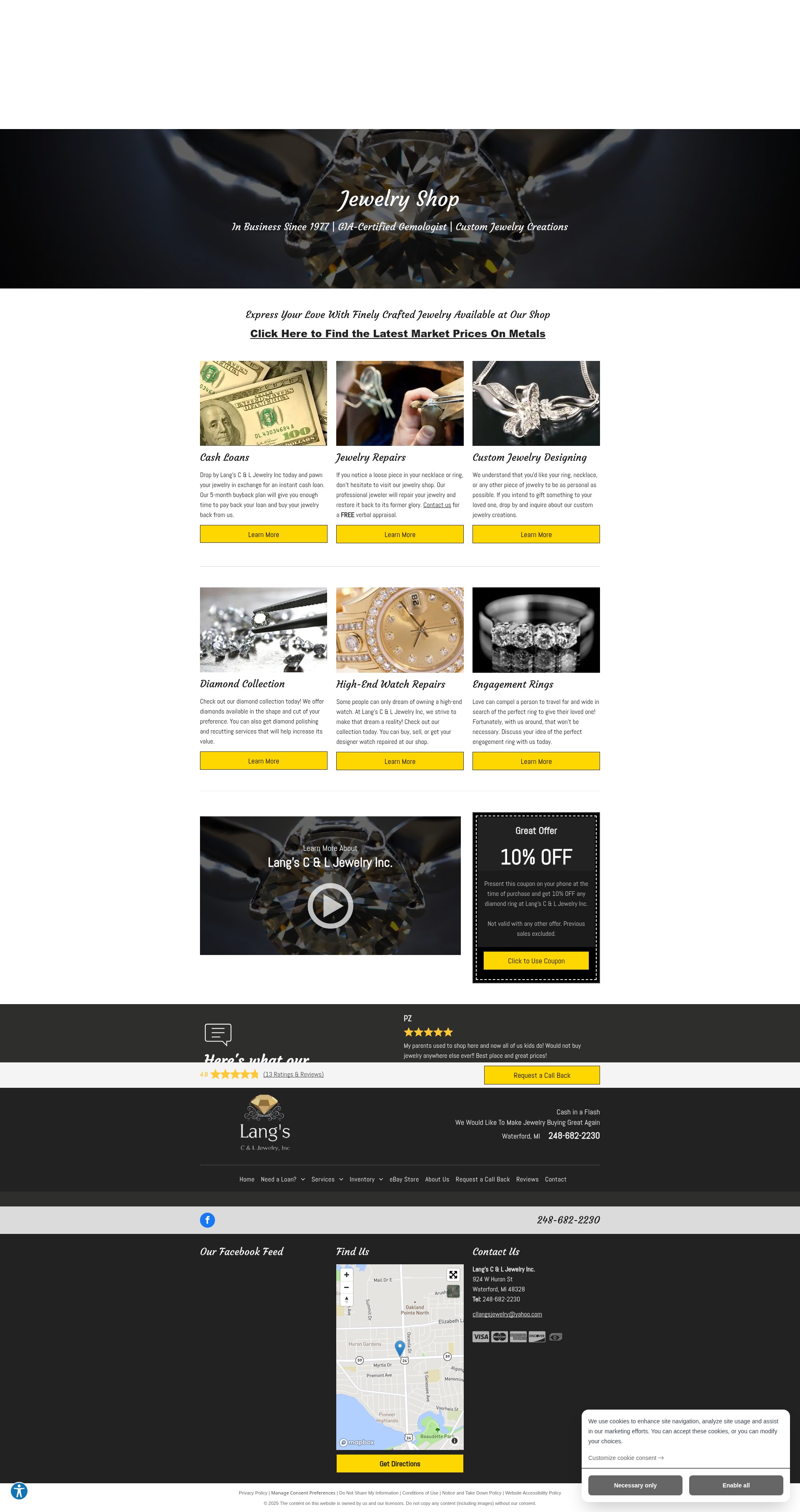 Screenshot of www.cldiamonds.com