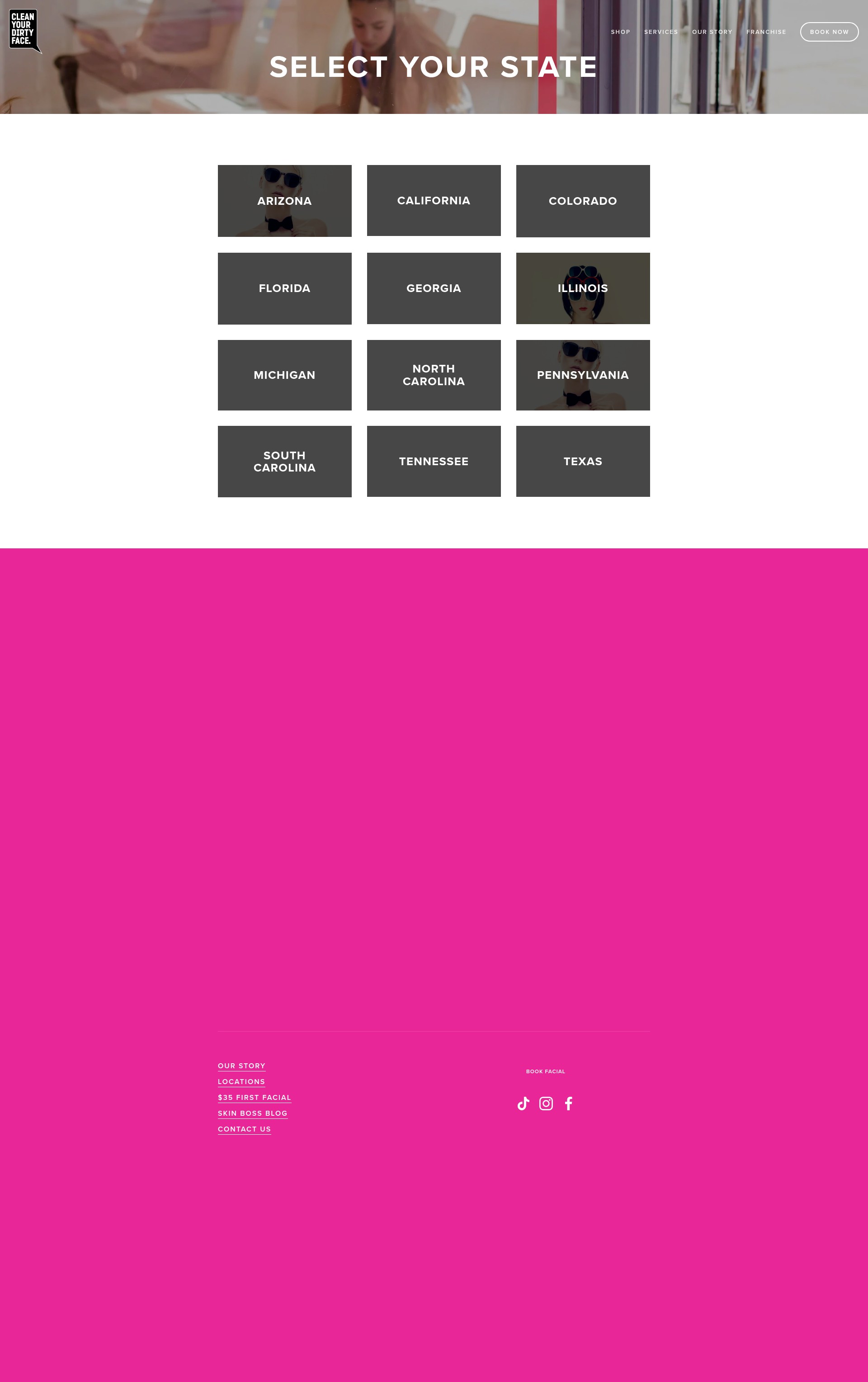 Screenshot of www.cleanyourdirtyface.com