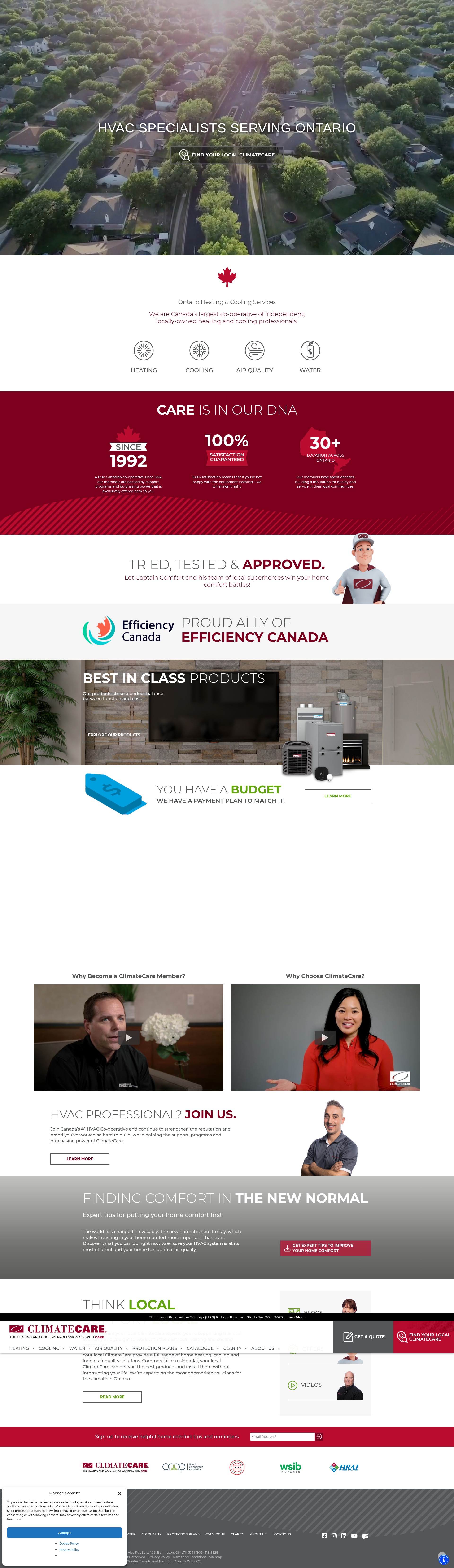 Screenshot of www.climatecare.com