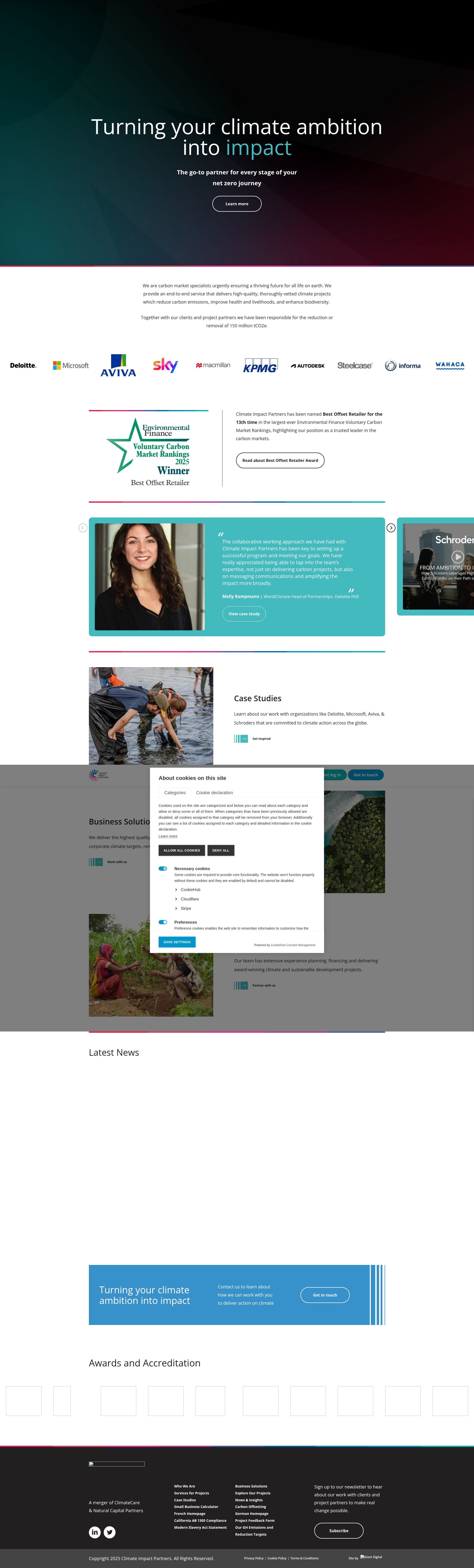 Screenshot of www.climateimpact.com