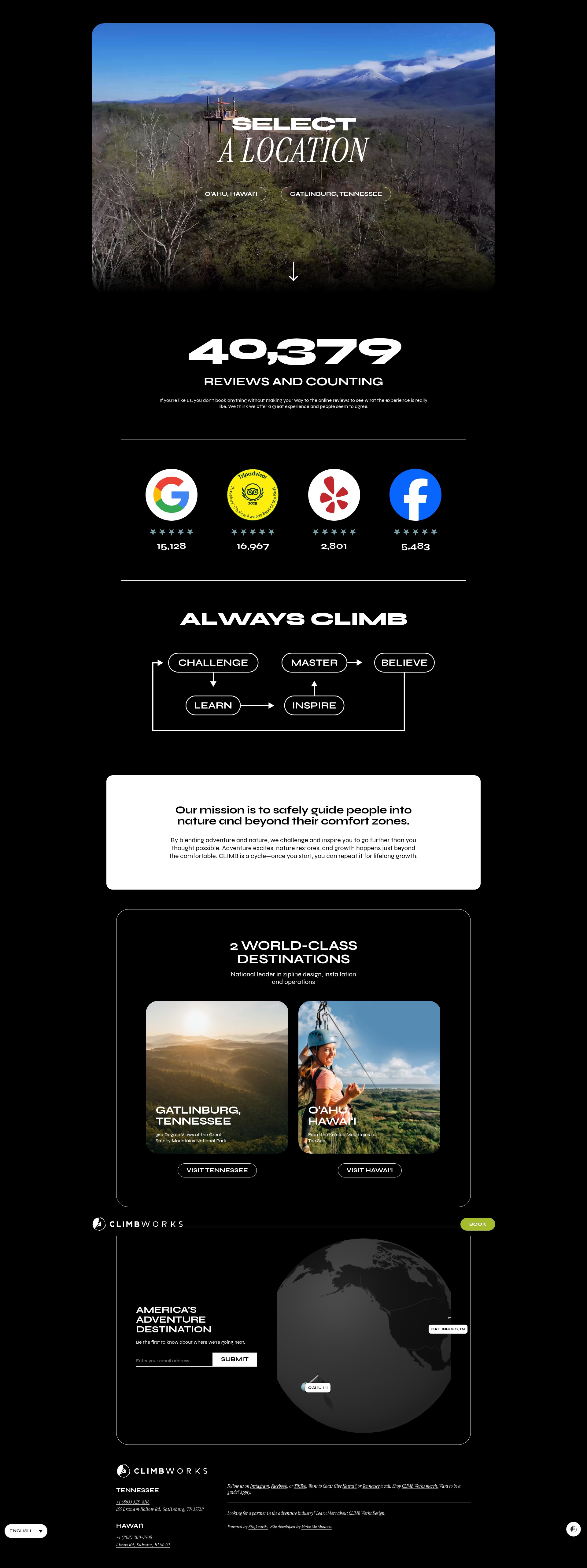 Screenshot of www.climbworks.com