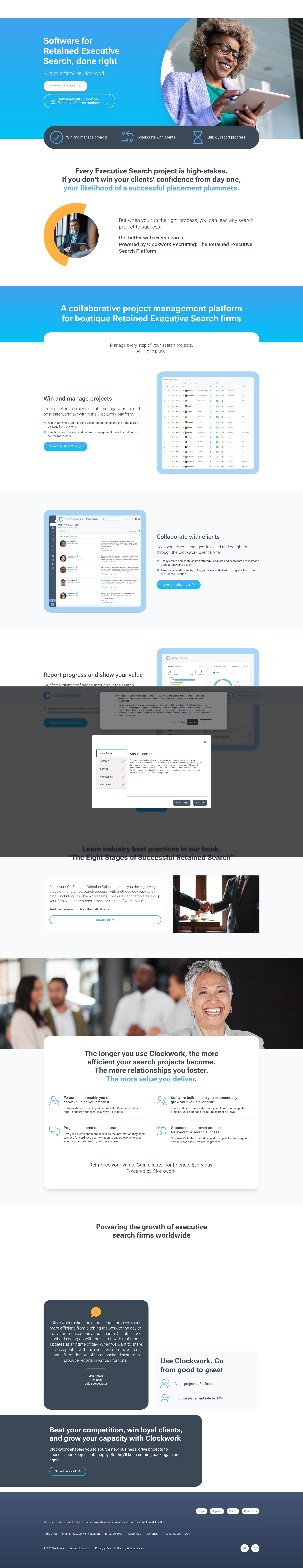 Screenshot of www.clockworkrecruiting.com