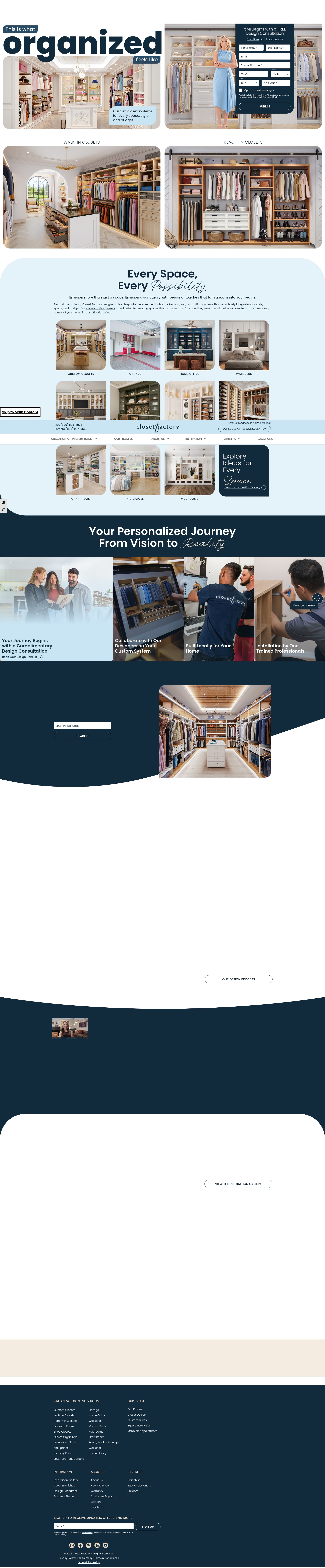 Screenshot of www.closetfactory.com