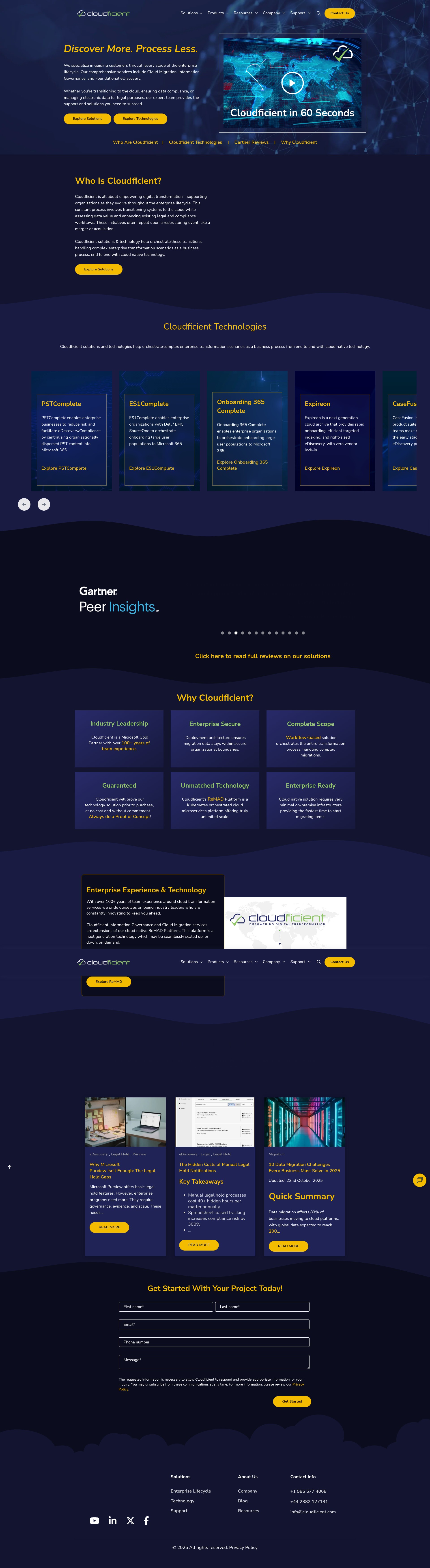 Screenshot of www.cloudficient.com