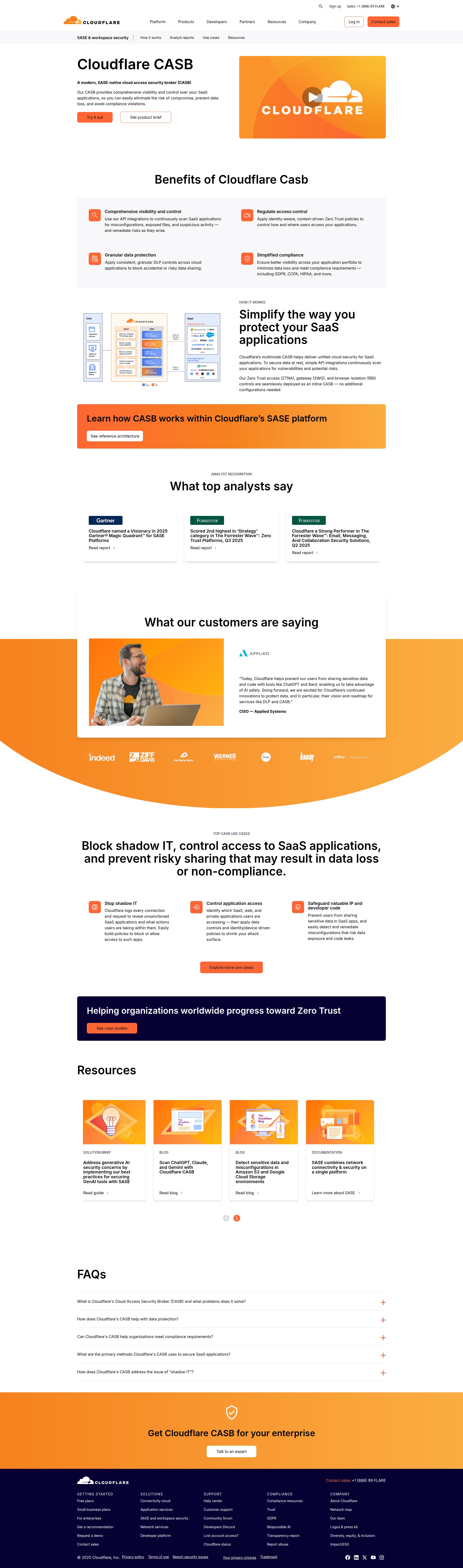 Screenshot of www.cloudflare.com